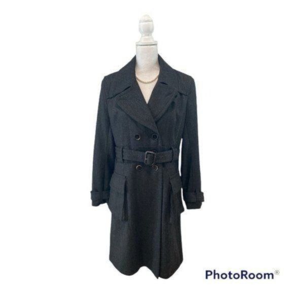 French Connection French Connection Women's Wool Blend Trench Coat, size 12 Size XL / US 12-14 / IT 48-50 - 2 Thumbnail