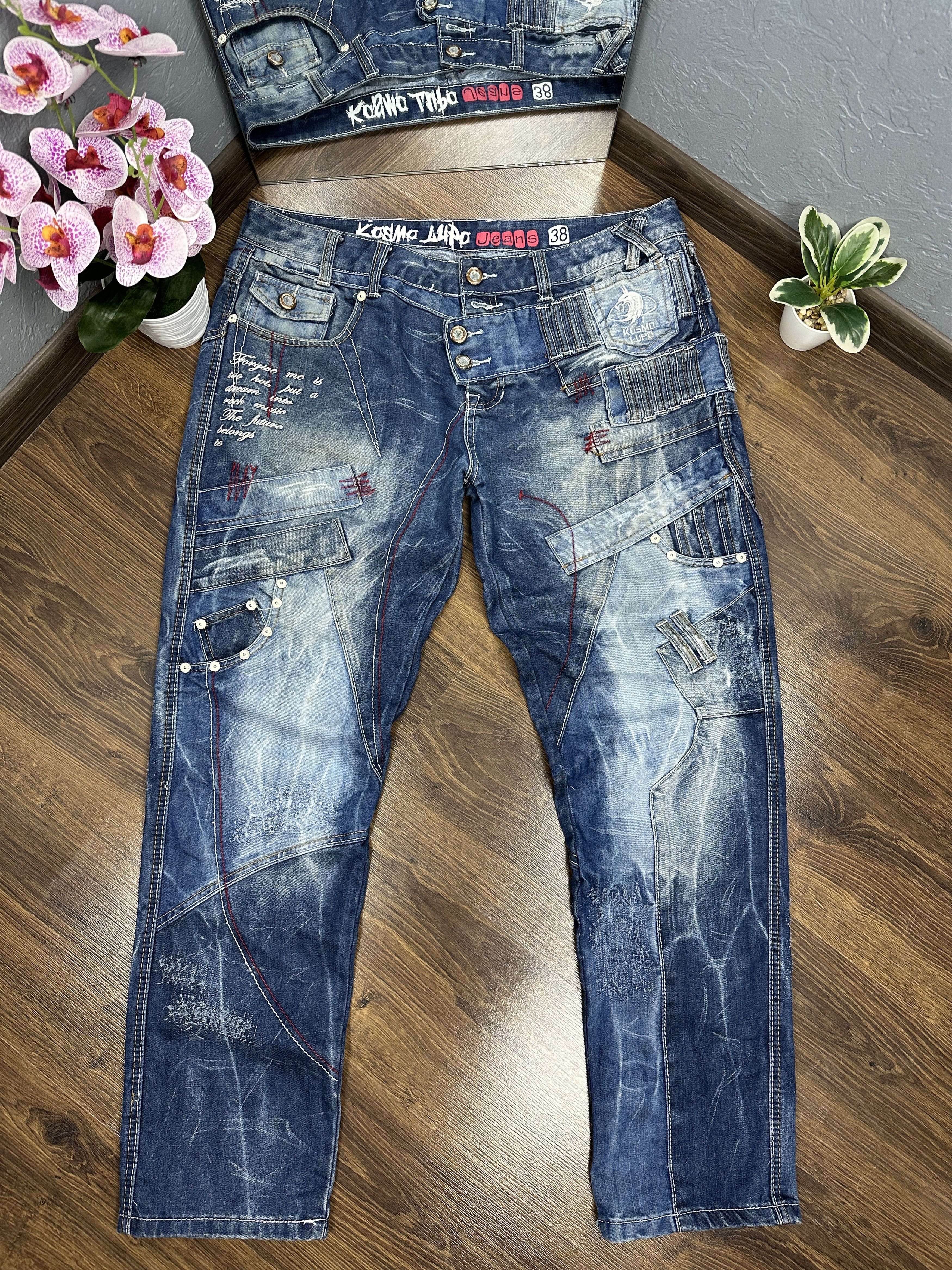 Japanese Brand Kosmo Lupo Jeans Mens Denim Pants Size US 38 / EU 54 - 1 Thumbnail