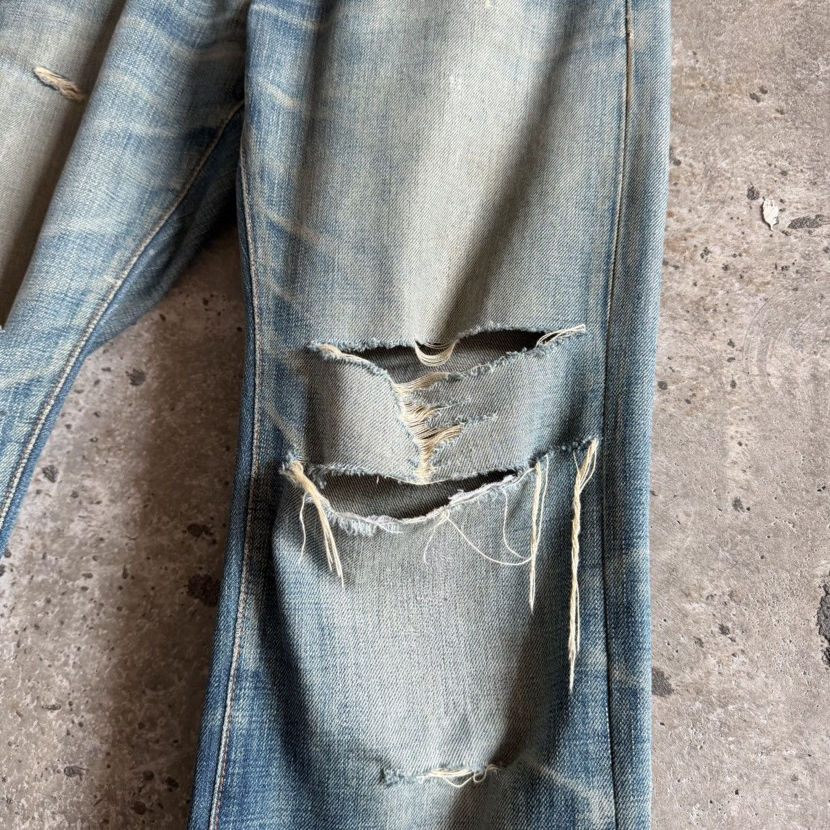 Dior Dior Homme THRASHED AW06 Cummerbund Denim By Hedi Slimane Size US 31 - 5 Thumbnail