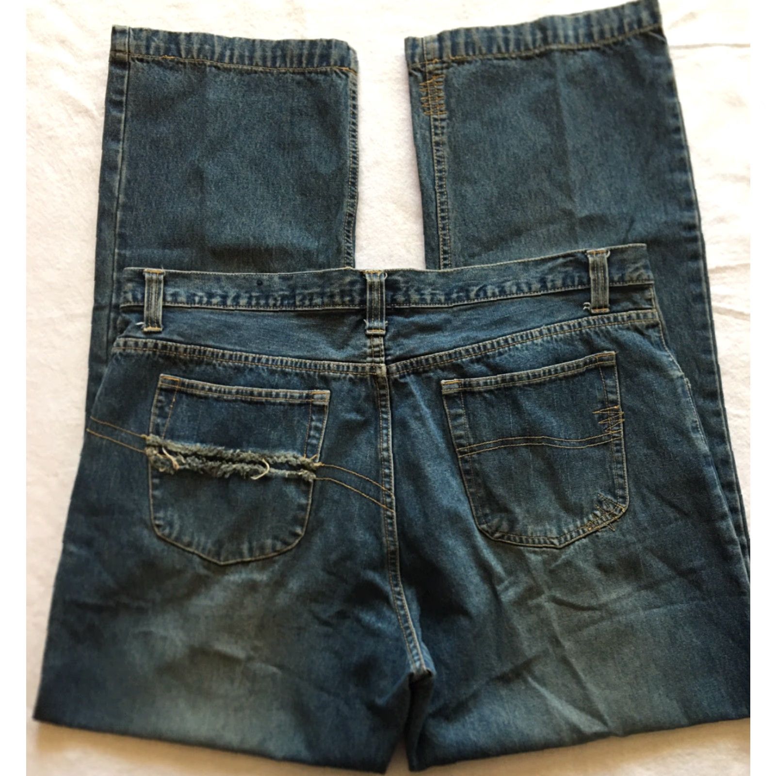 Denime VINTAGE Cross Fire Jeans Men’s 38x32 Denim Work Pants 5-Pocket Straight Blue 90s Grunge Mens Size US 38 / EU 54 - 7 Thumbnail