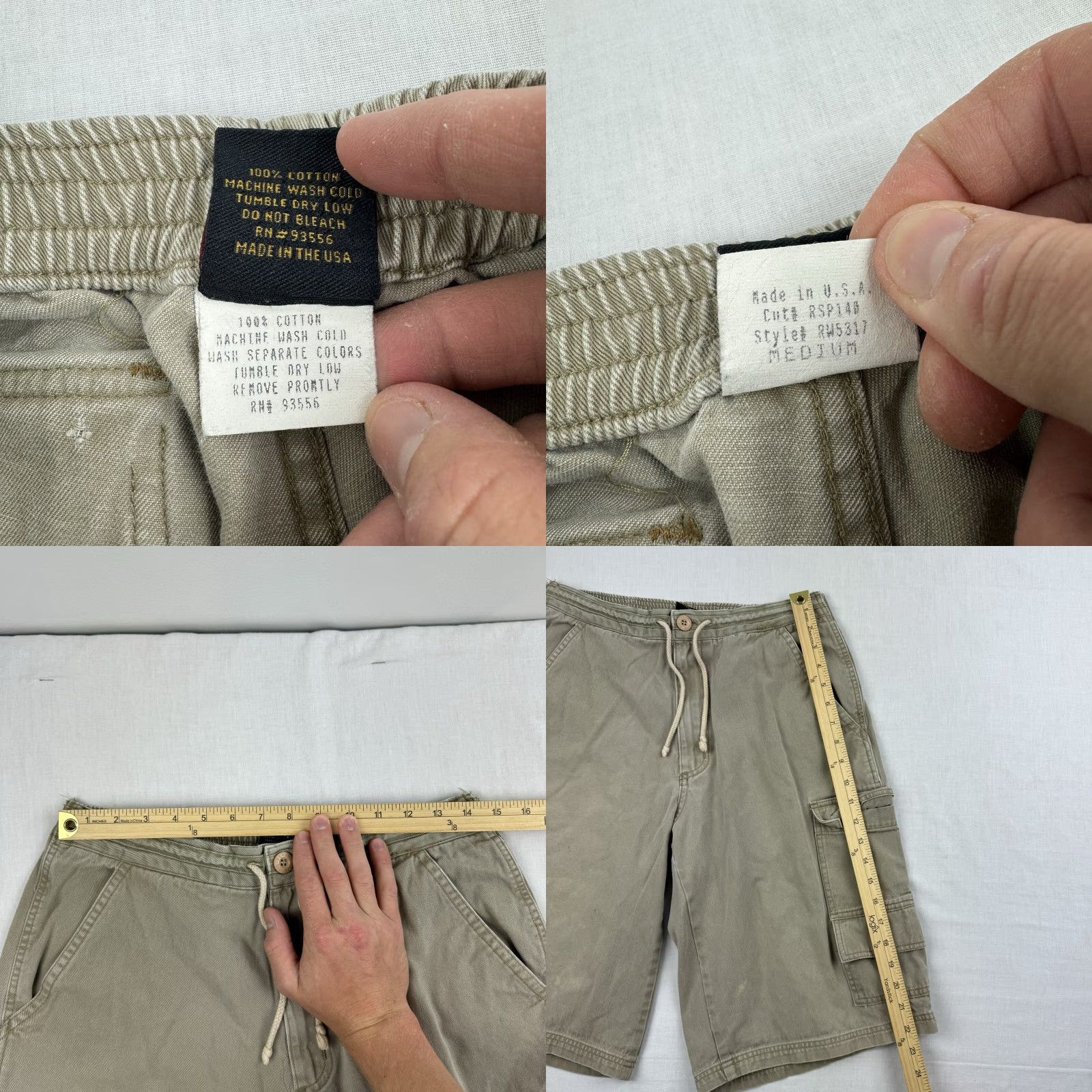 Vintage VINTAGE 26 Red Cargo Shorts Men Adult Medium Khaki Skater Y2K 90s Grunge Casual Size US 31 - 8 Thumbnail