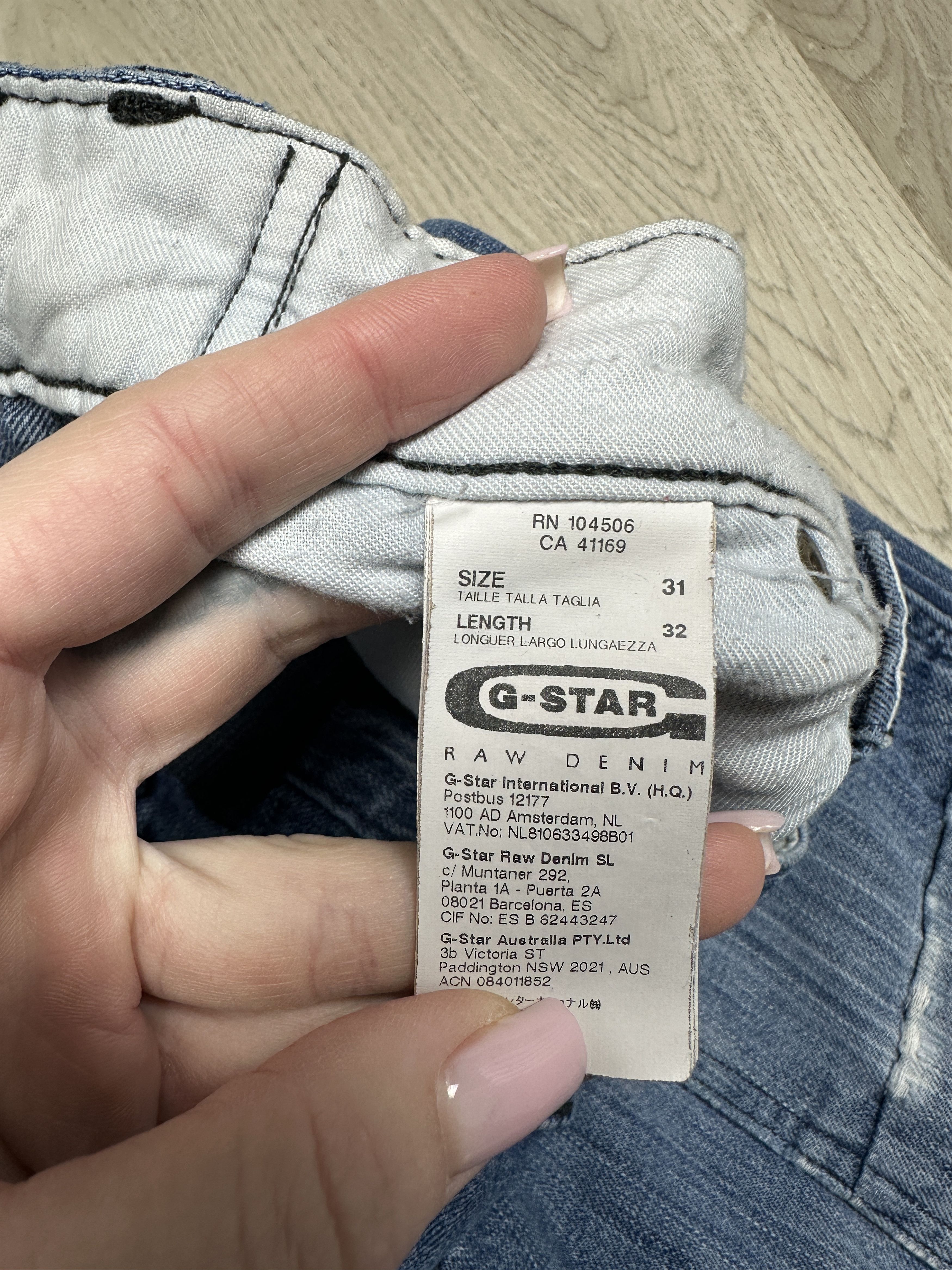 G-Star G Star Raw Mens Storm Elwood Denim Pants Jeans Double Knee Size US 31 - 5 Thumbnail