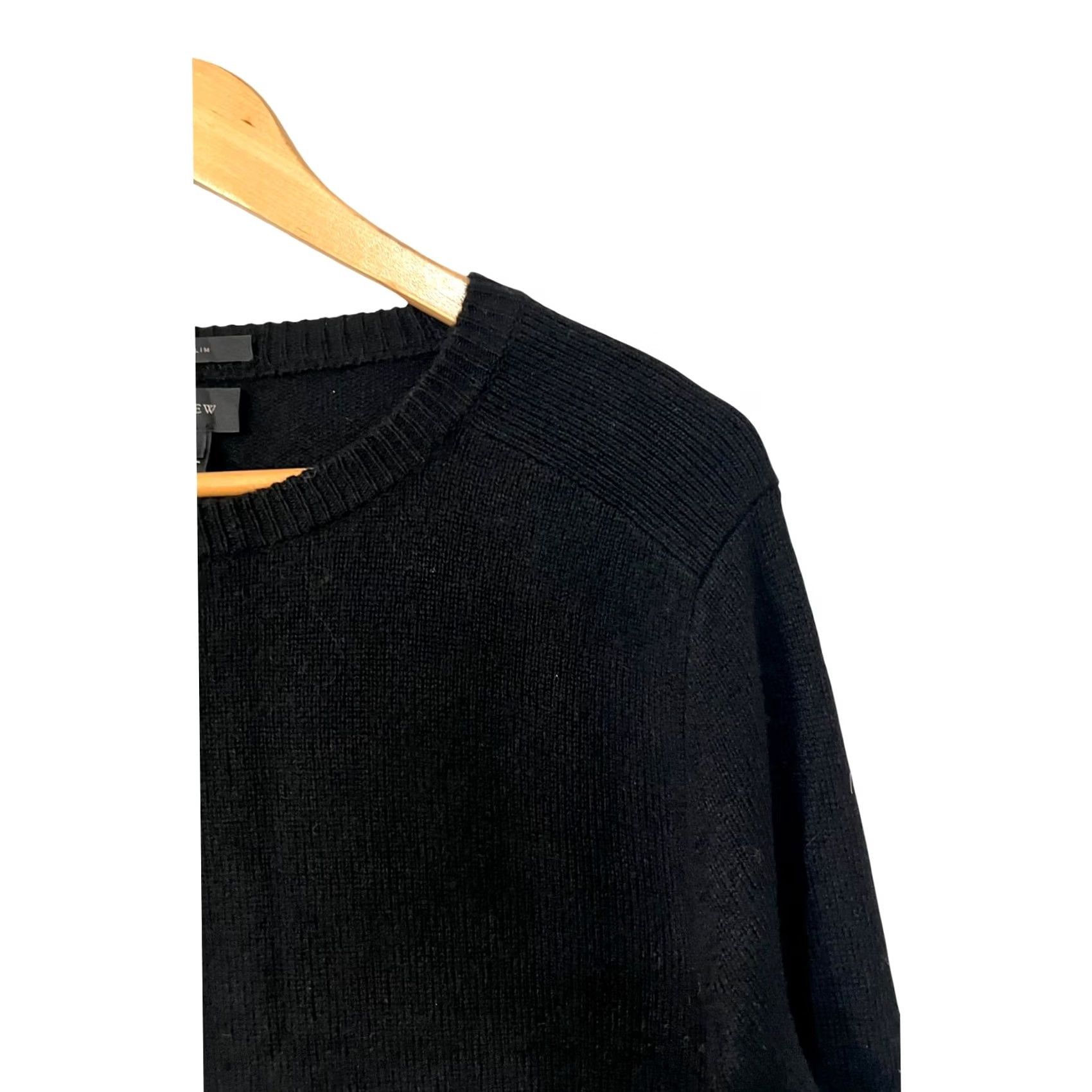 J.Crew J. Crew Sweater Mens Small Slim Merino Wool Black Crewneck Pullover Elbow Patch Shirt Boys Womens? Size US S / EU 44-46 / 1 - 3 Thumbnail