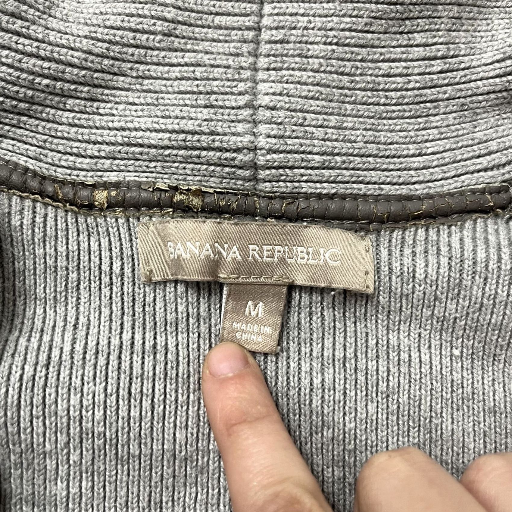 Banana Republic Banana Republic Sweater Womens Medium Gray Open Front Cardigan Knit Size M / US 6-8 / IT 42-44 - 4 Thumbnail