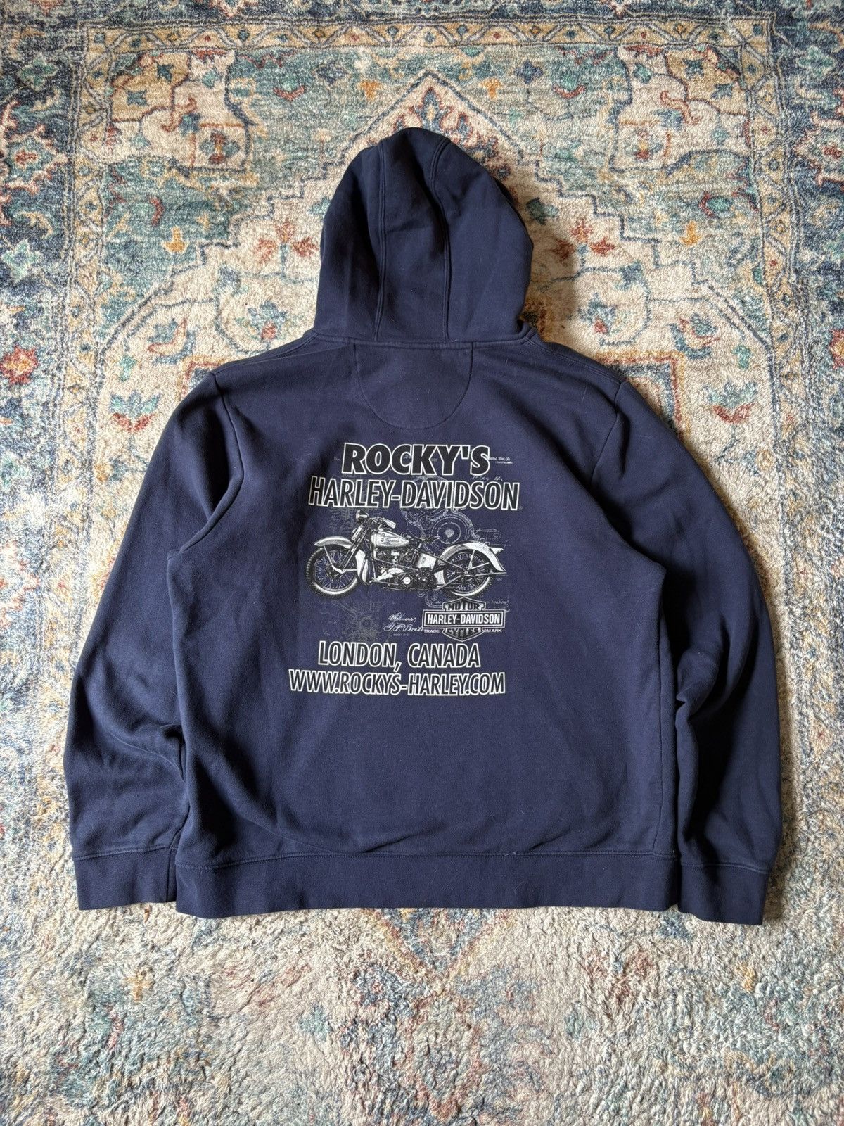 Harley Davidson Harley Davidson Biker Logo Pullover Hoodie Size XL Size US XL / EU 56 / 4 - 2 Thumbnail
