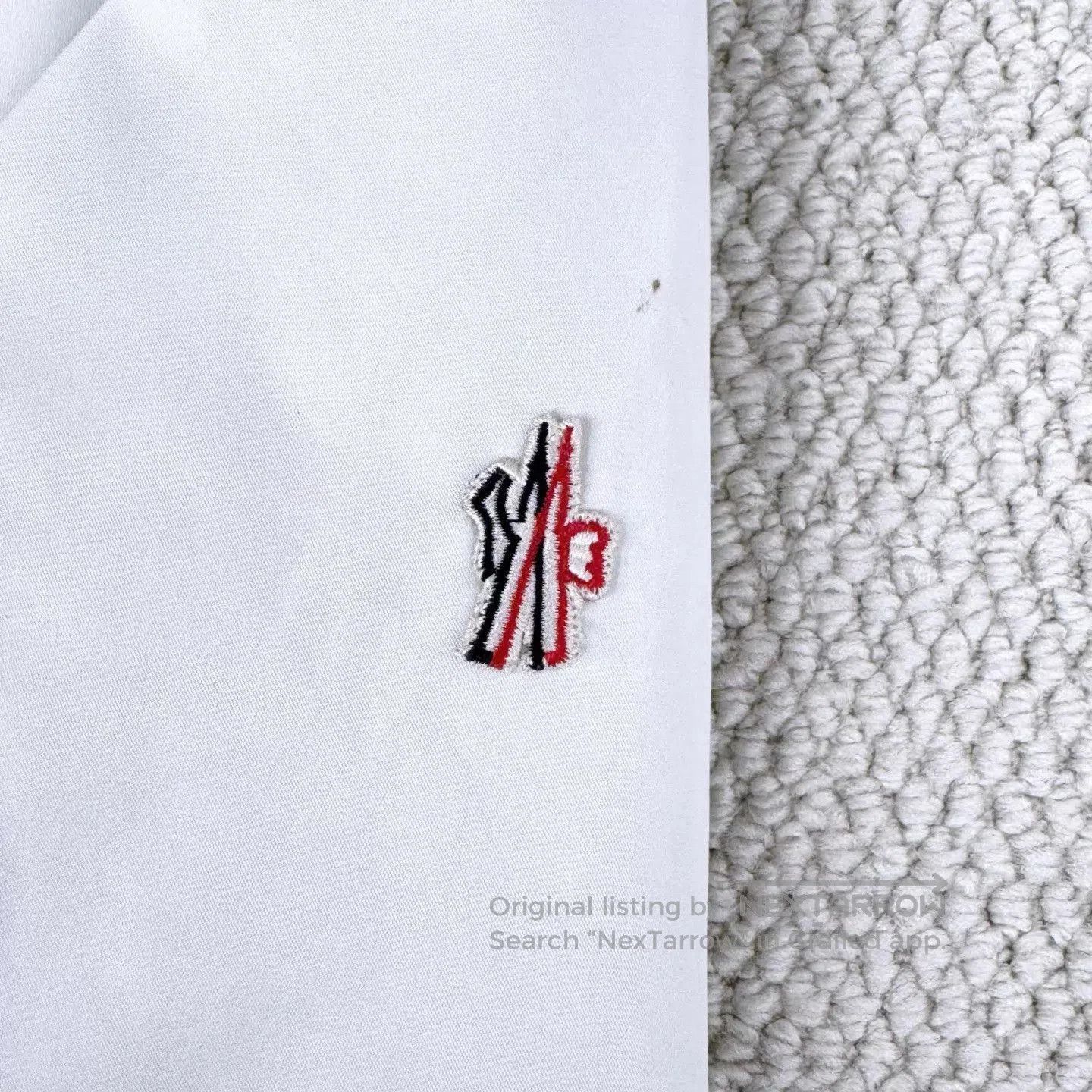 Moncler White Hooded Light Jacket with Black Accents. Size US S / EU 44-46 / 1 - 5 Thumbnail