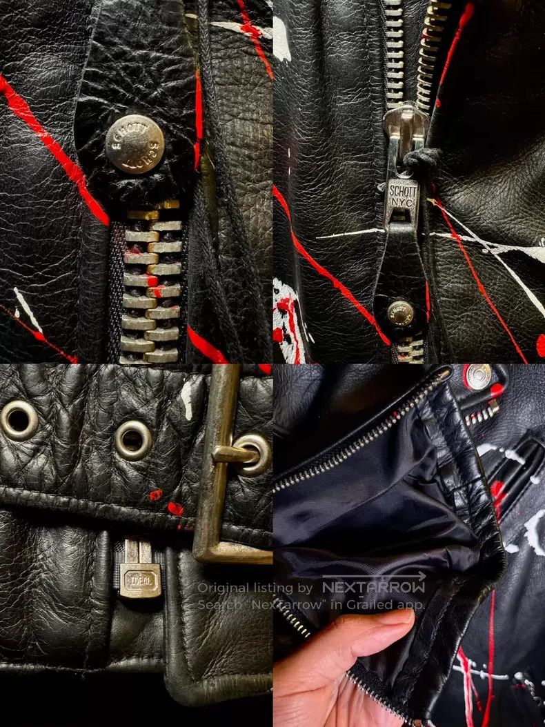 Schott Schott Limited edition hand-painted leather jacket Size US S / EU 44-46 / 1 - 5 Thumbnail