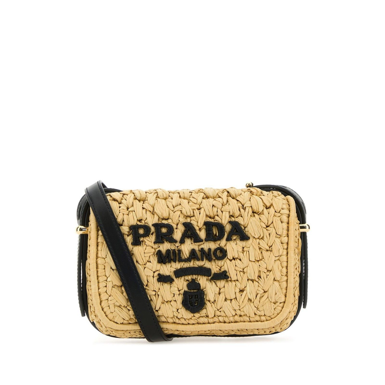 Prada PRADA Sand Brown Raffia Shoulder Bag New And Authentic Size ONE SIZE - 1 Thumbnail