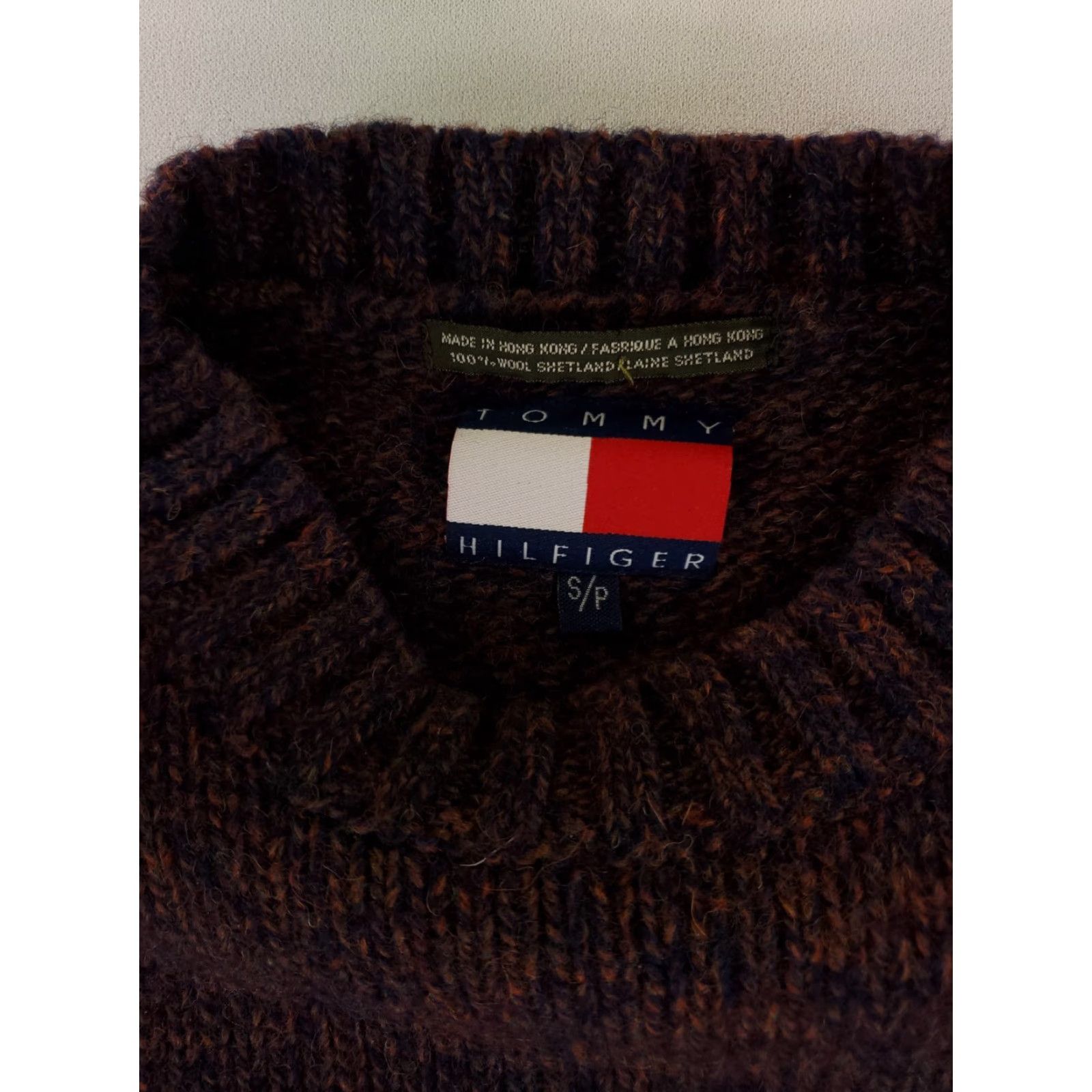 Tommy Hilfiger VINTAGE Tommy Hilfiger Sweater 90s Mens S Brown Wool Duck Hunting Hunter Pullover Small hole TS Size US S / EU 44-46 / 1 - 3 Thumbnail