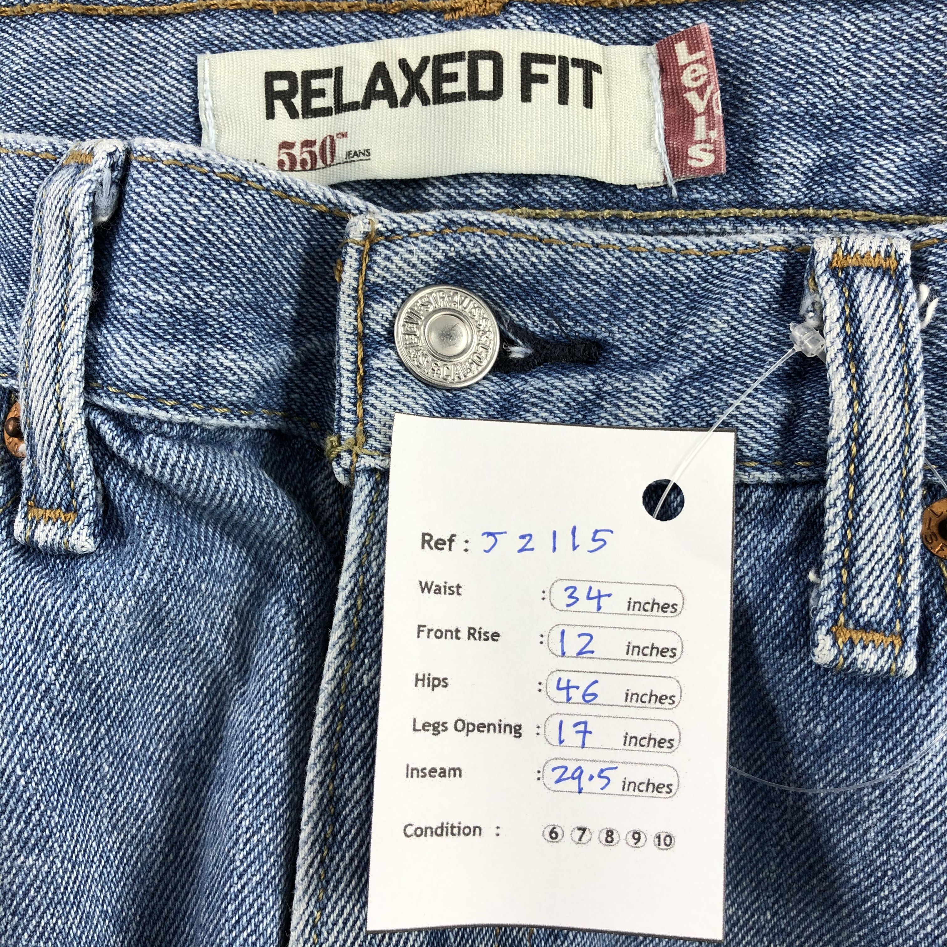 Levi's Vintage Light Wash Levis 550 Jeans-J2115 Size US 34 / EU 50 - 12 Thumbnail