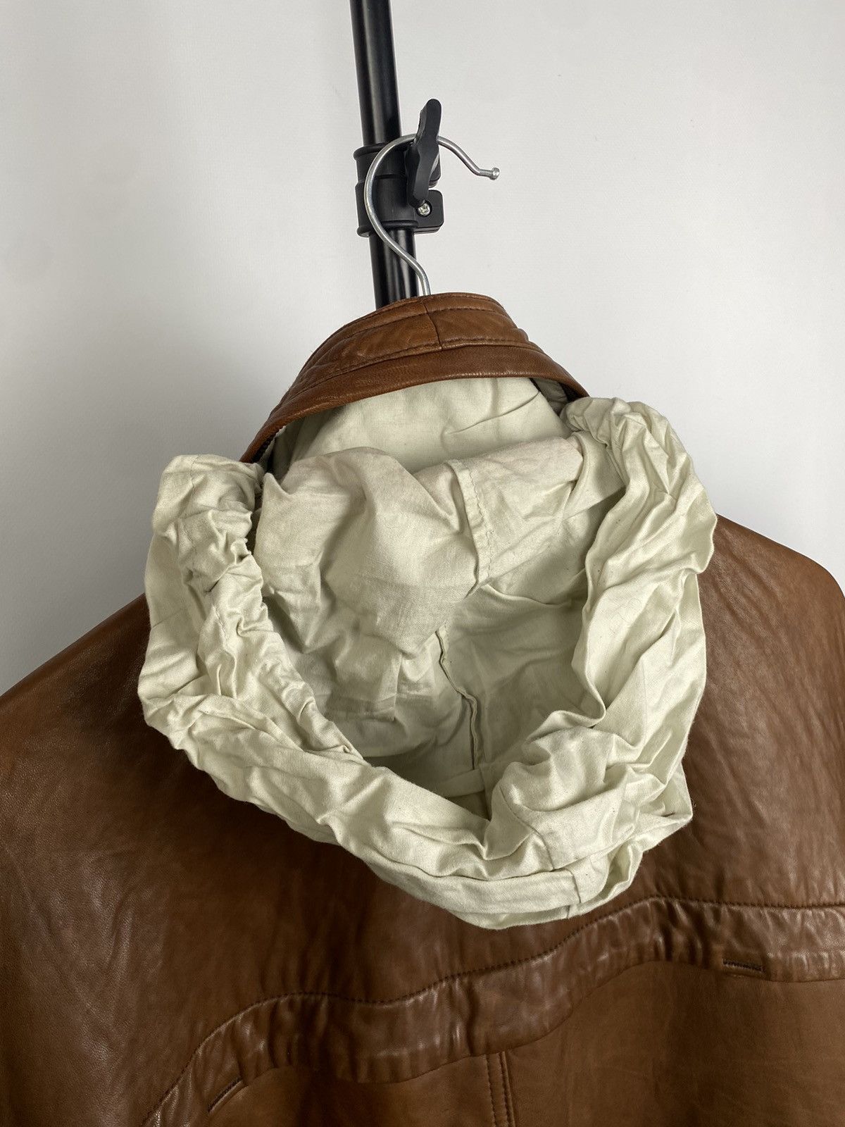 Japanese Brand × Leather Vintage Crazy Leonardo Japanese Real Leather Coat Jacket Size US L / EU 52-54 / 3 - 12 Thumbnail