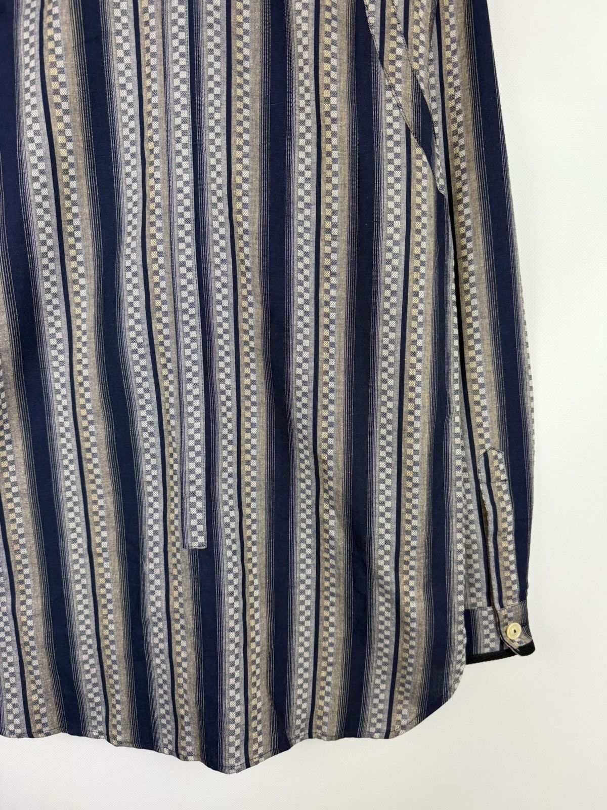 Designer BNWT! Labrum L/S Collarless Patterned Button Up Shirt Size US M / EU 48-50 / 2 - 21 Thumbnail
