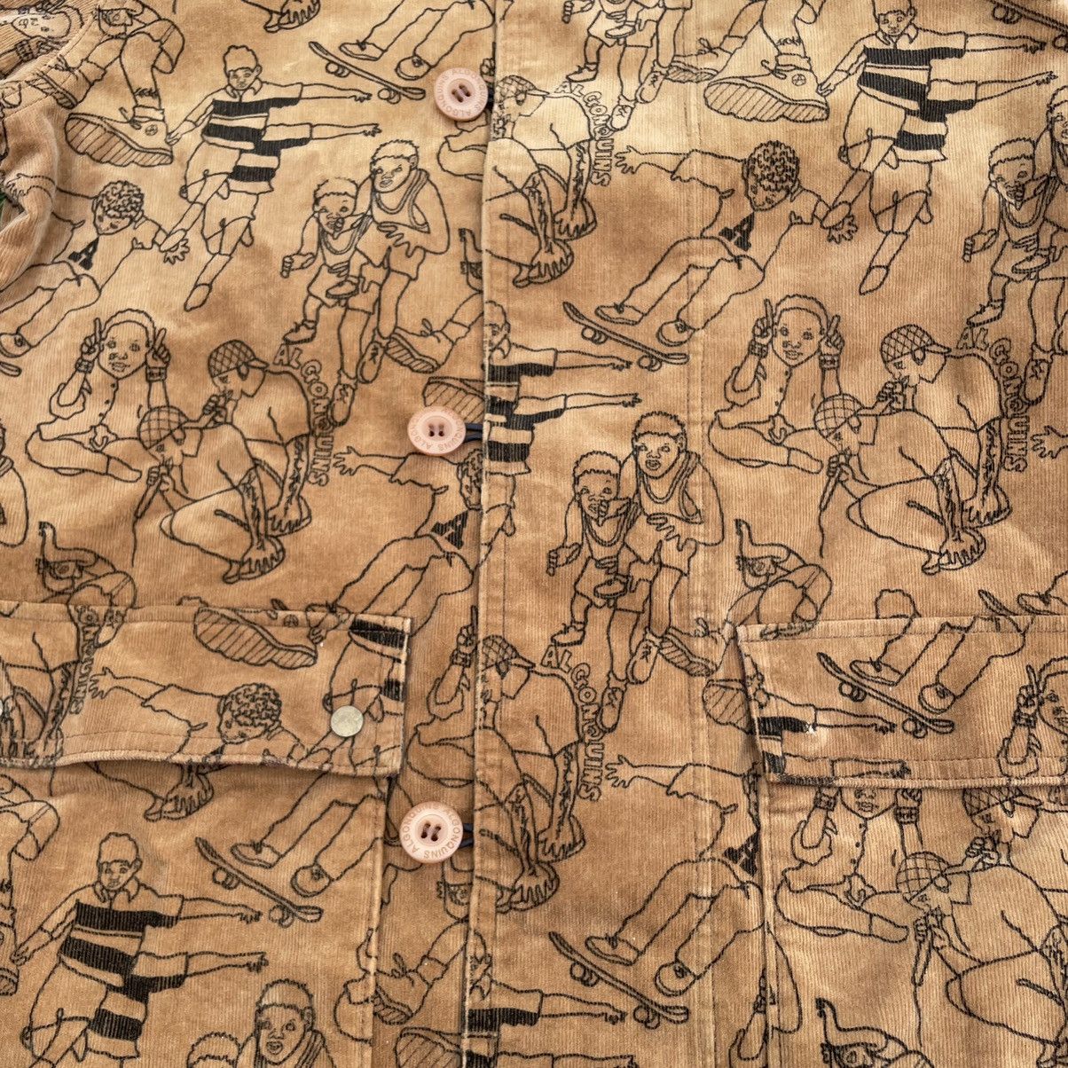 Hysteric Glamour 🇯🇵 ALGONQUINS CORDUROY FULL PRINT PUNK SKATE JACKET Size US M / EU 48-50 / 2 - 16 Thumbnail