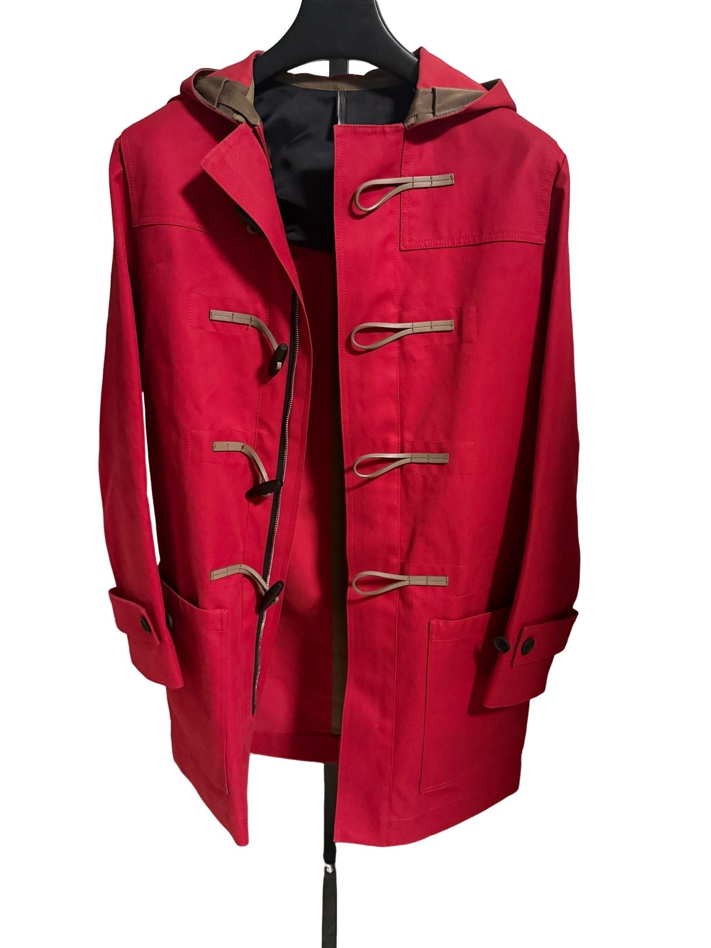 Dior Dior Red Hooded Duffle Coat Size 44 Size US S / EU 44-46 / 1 - 1 Thumbnail