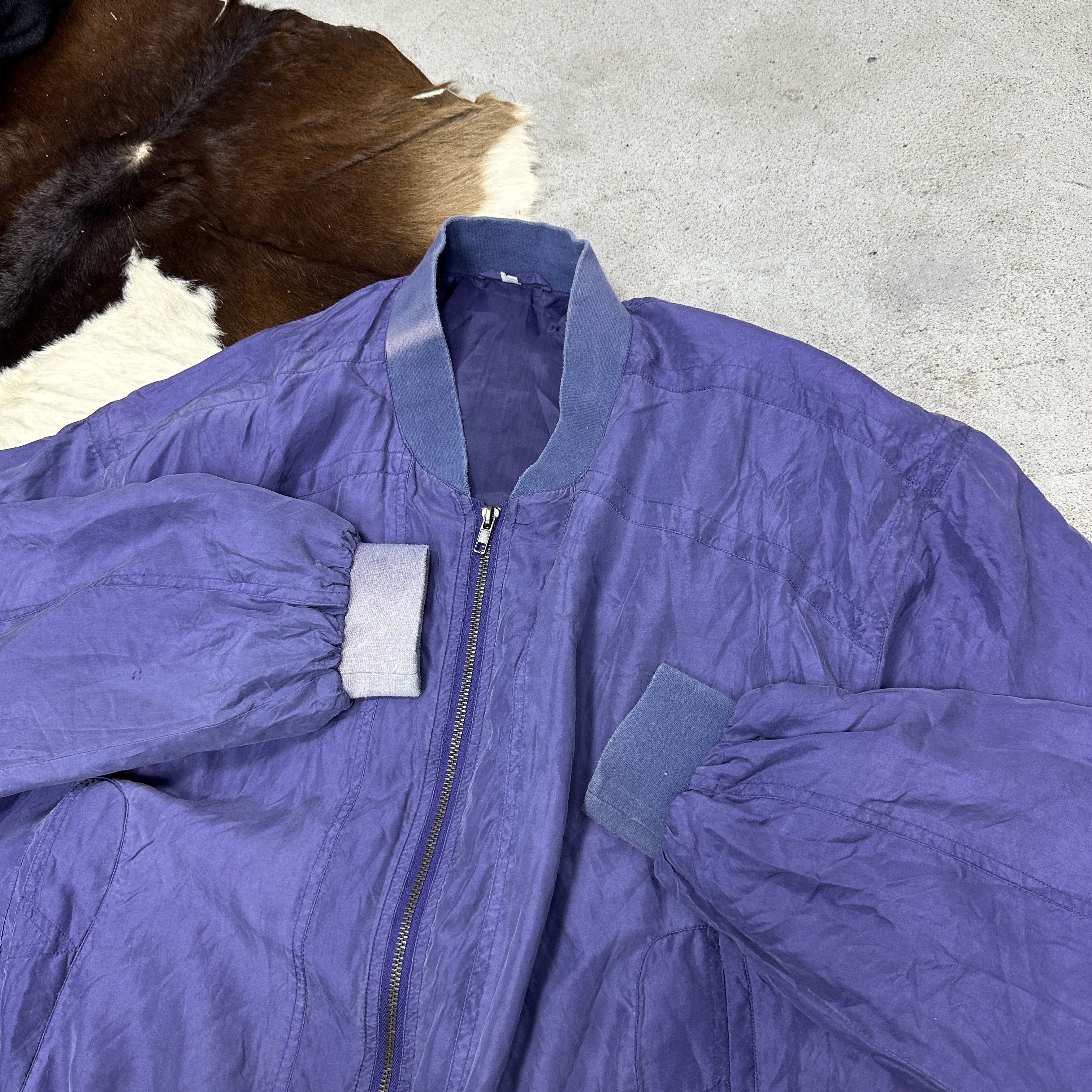 Vintage Vintage Preppy Casual Streetwear Bomber Jacket 100% Silk Size M / US 6-8 / IT 42-44 - 4 Thumbnail