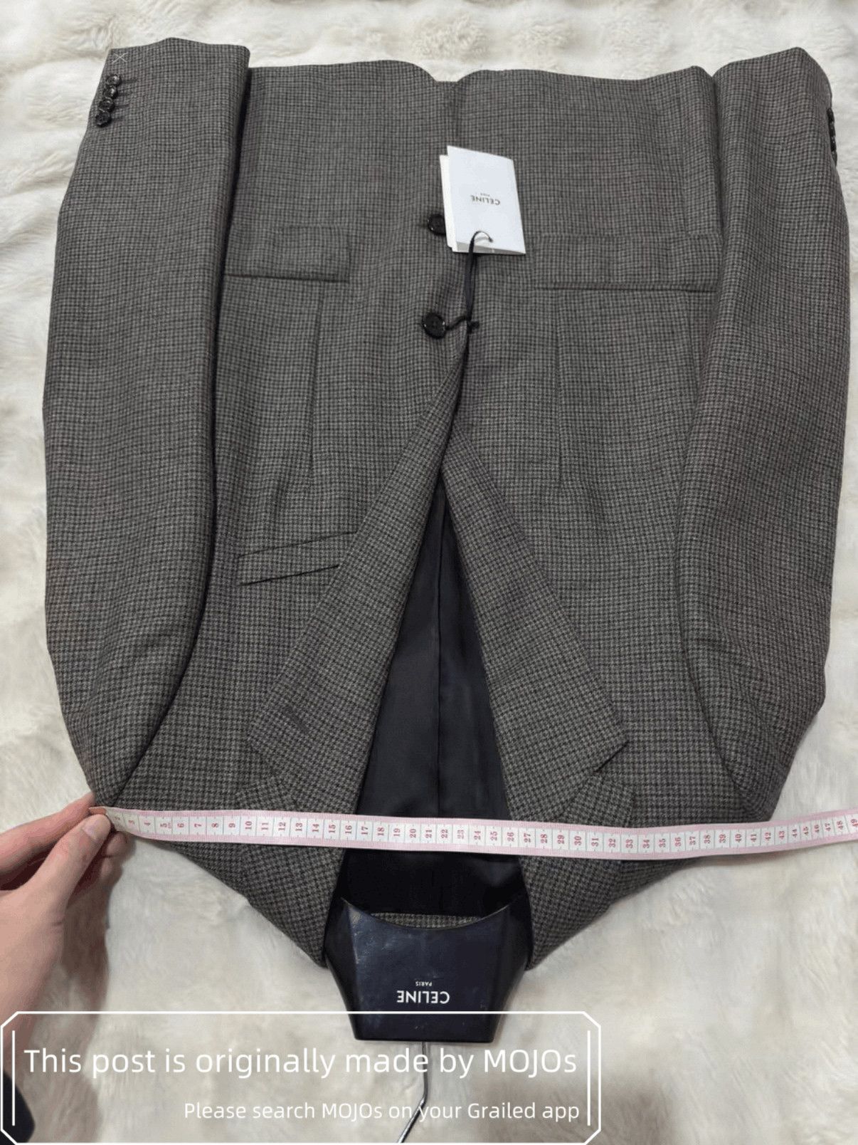 Celine Sz 46 Celine Small Hound Tooth Blazer Jacket mojos132726 Size US S / EU 44-46 / 1 - 6 Thumbnail