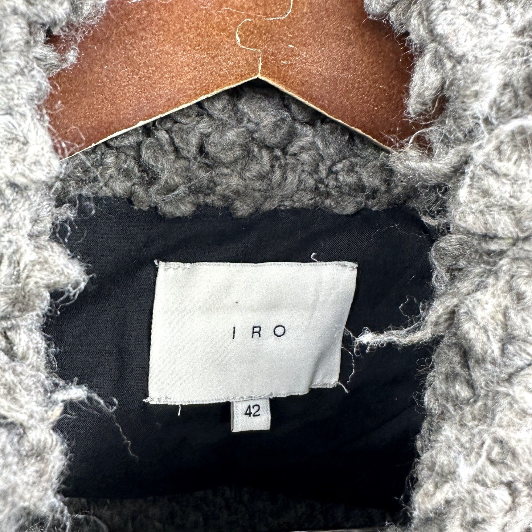 Iro IRO Vest Women's Medium 42 Catleen Chunky Teddy Bear Snap Taupe Boho Cottage Size M / US 6-8 / IT 42-44 - 6 Thumbnail