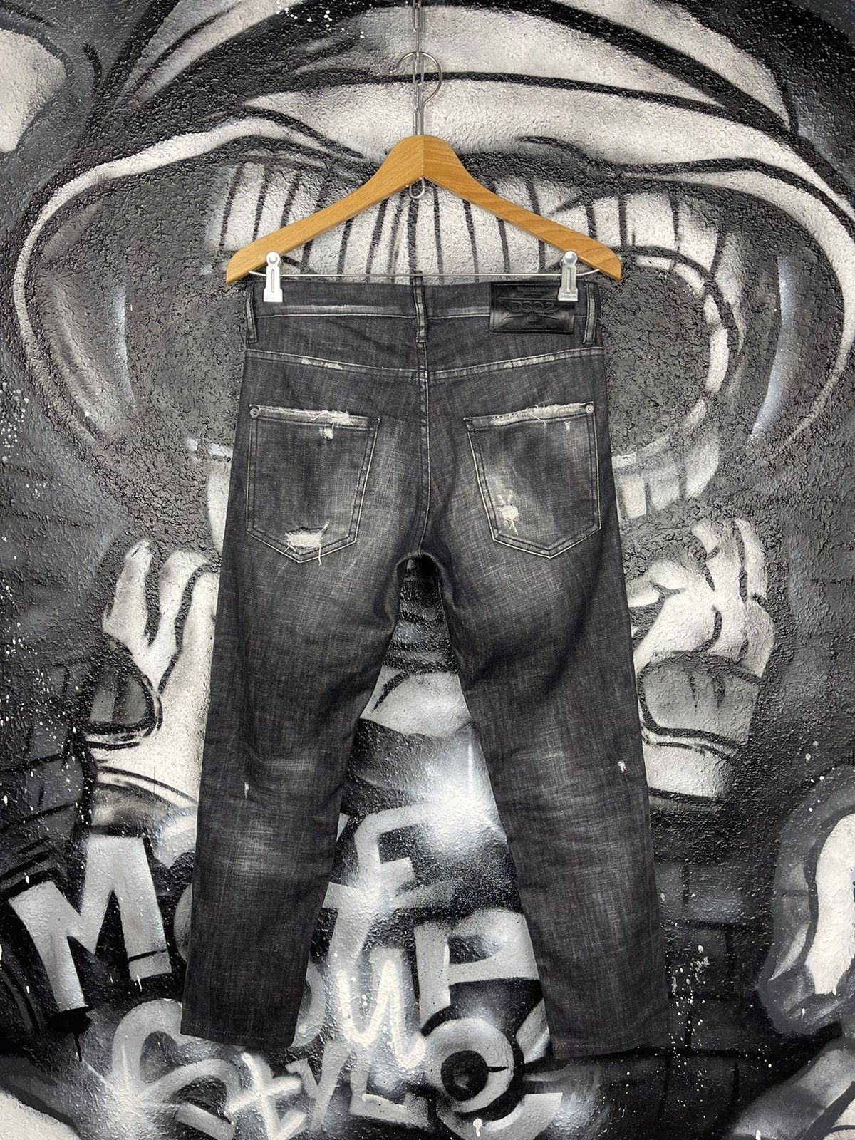 Dsquared2 Dsquared2 Distressed Black Denim Slim Jeans Women’s Size 36 Size 25" / US 0 / IT 36 - 8 Thumbnail
