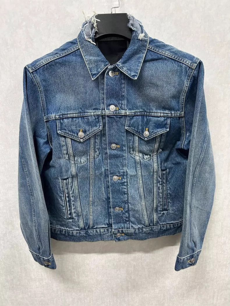 Balenciaga Balenciaga Coke Denim Jacket Distressed Style Size US M / EU 48-50 / 2 - 1 Thumbnail