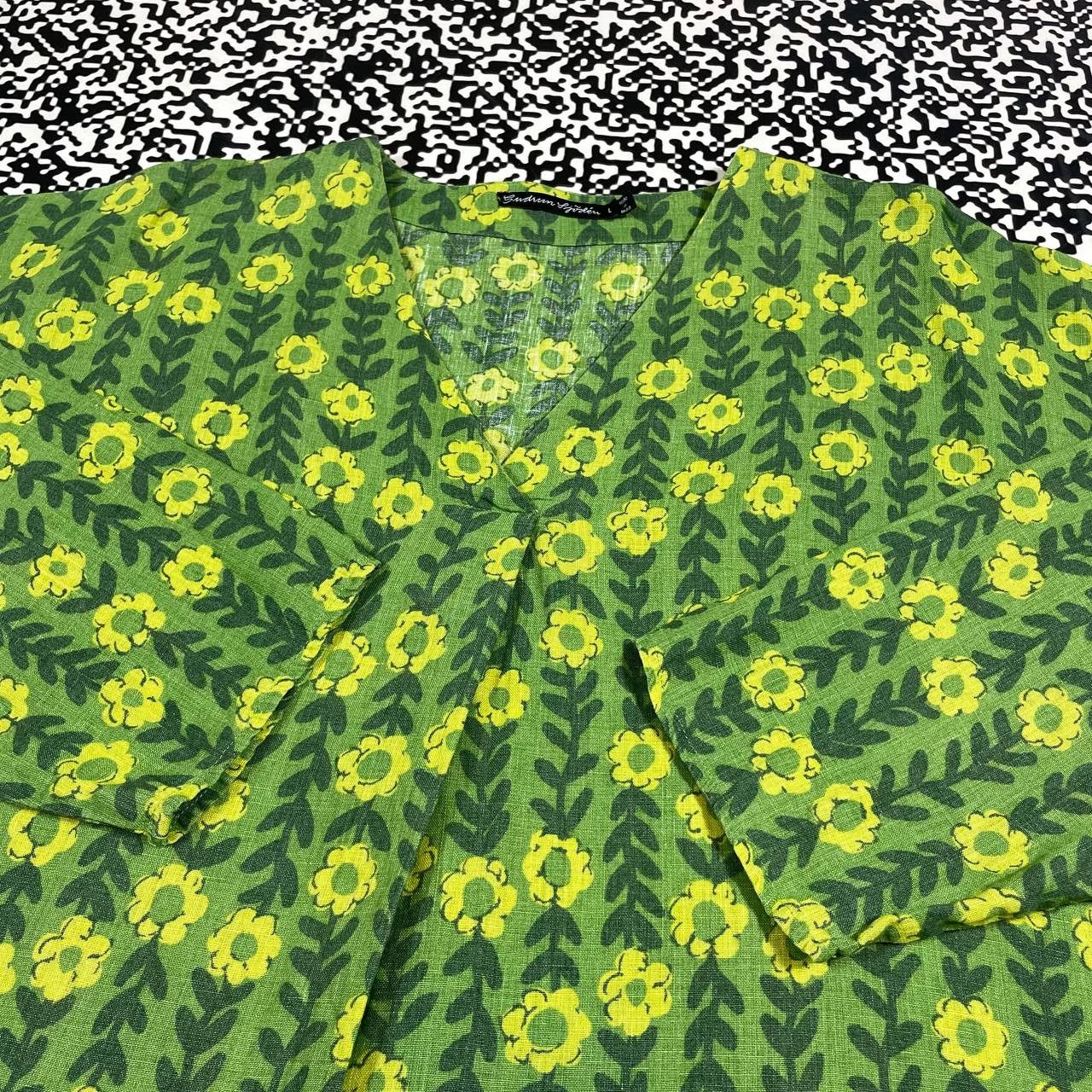 Gudrun Sjoden Vintage Y2K Gudrun Sjoden Floral Flower Boxy Blouses Shirt Size L / US 10 / IT 46 - 11 Thumbnail