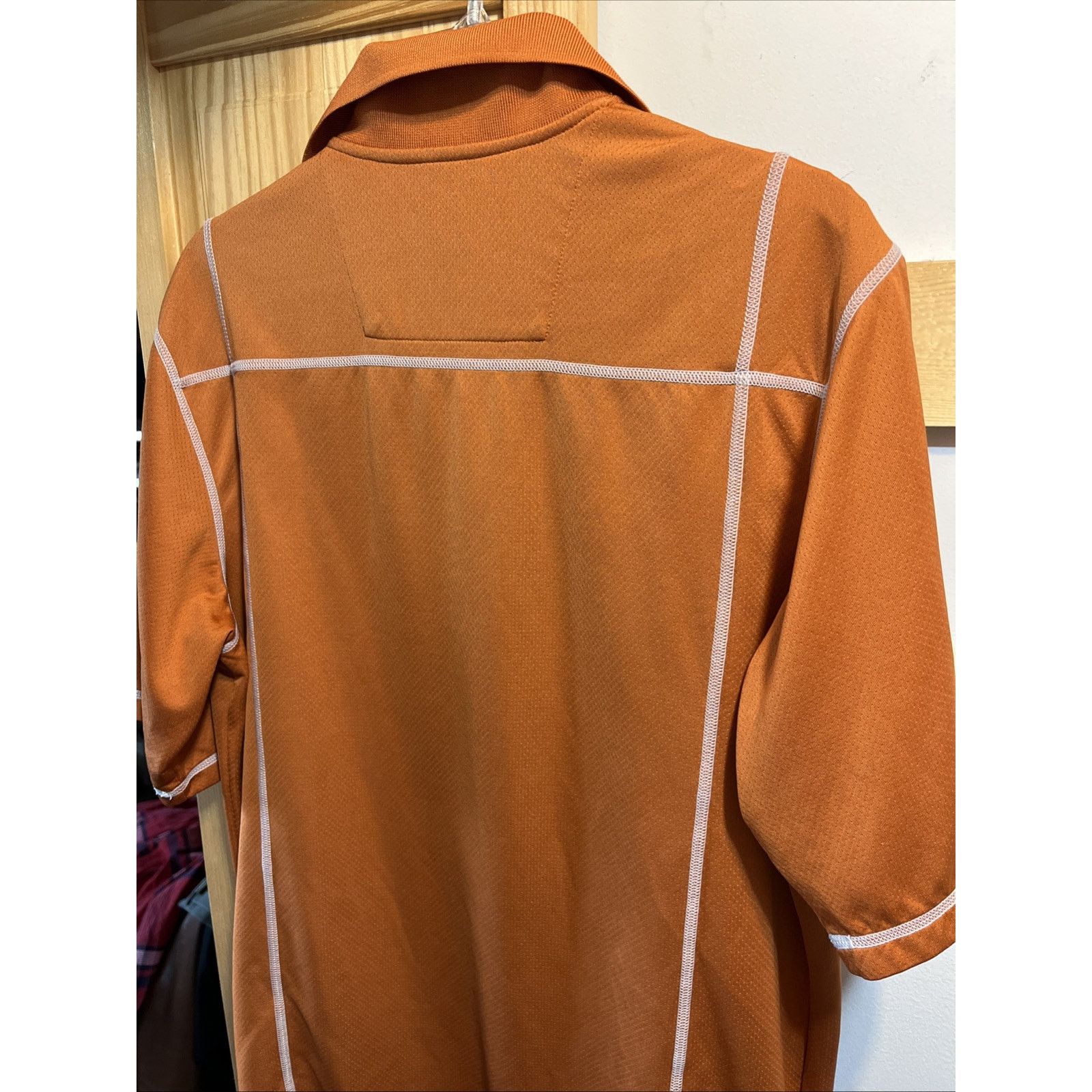 Antigua Antigua Men’s L Orange Polyester Golf Outdoor SS 1/4 Button Size US L / EU 52-54 / 3 - 9 Thumbnail
