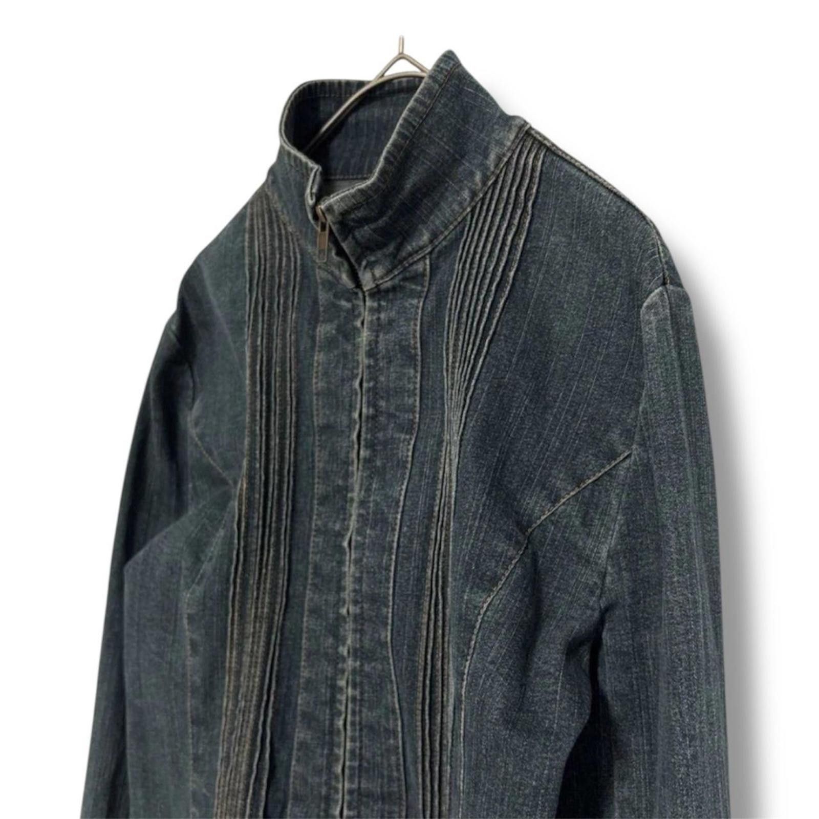 Other Biker style stand collar slim fit denim jacket Size XS / US 0-2 / IT 36-38 - 2 Thumbnail