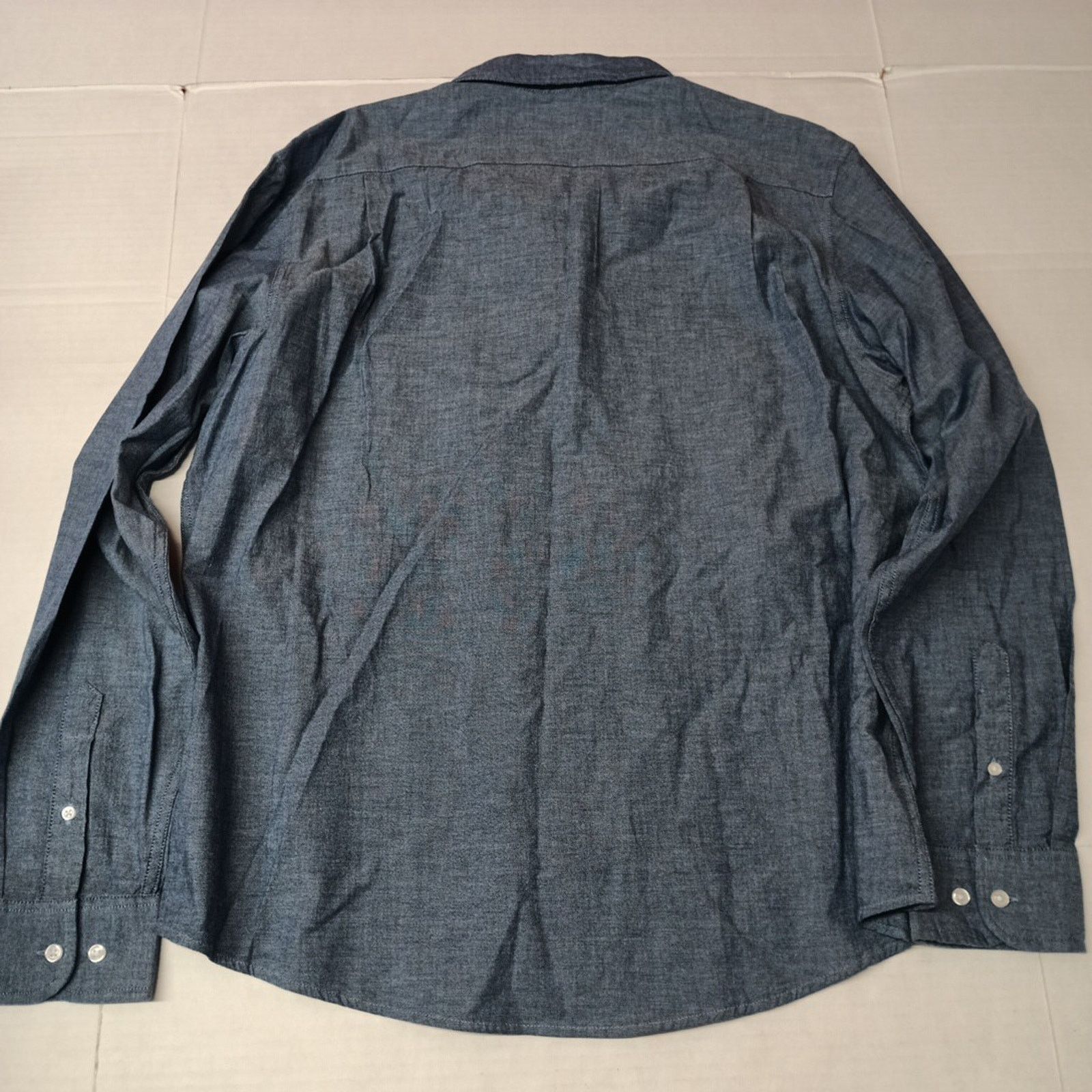 George George Poplin Button Down Shirt Men's XL Blue Classic Fit Size US XL / EU 56 / 4 - 8 Thumbnail