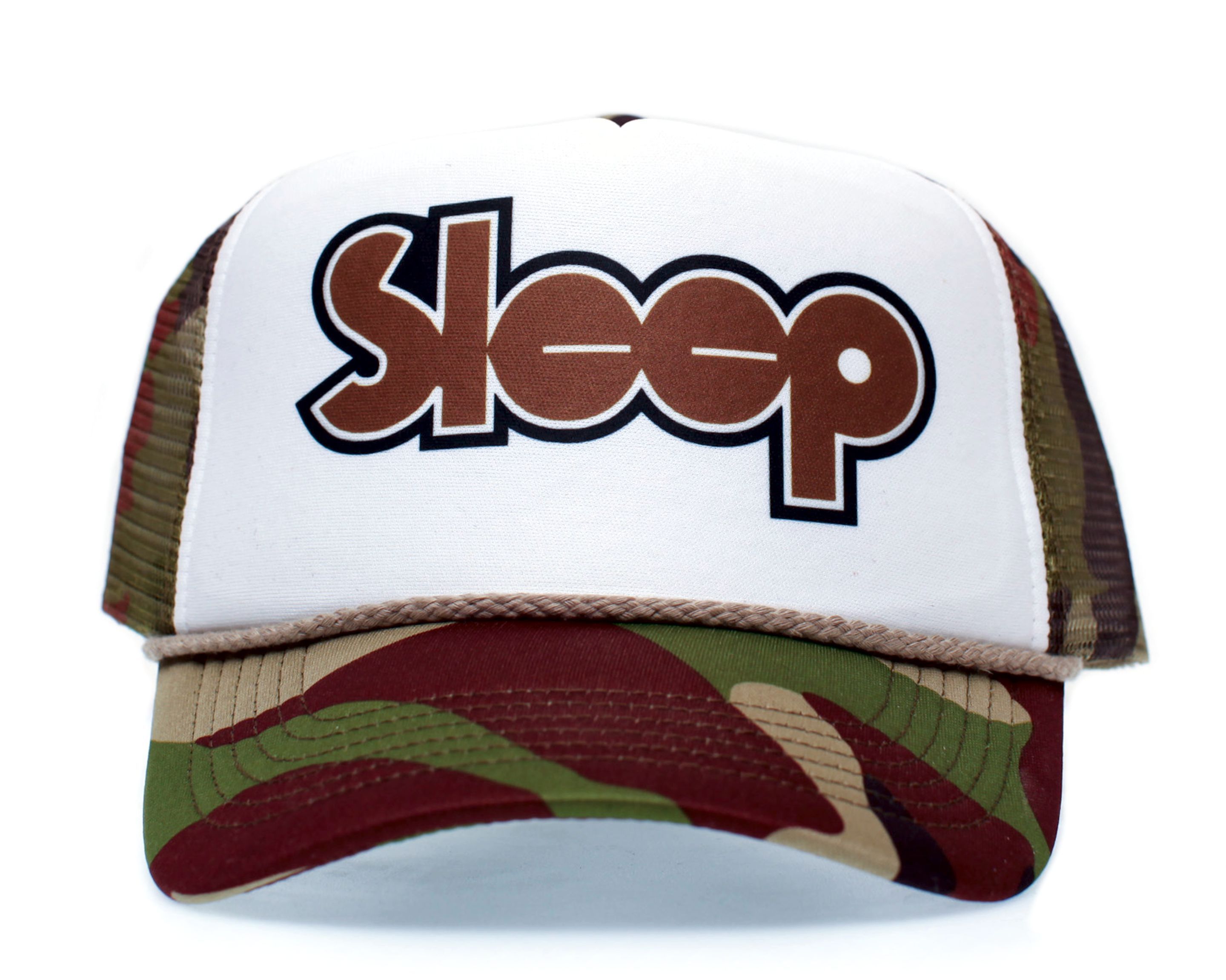 Other Sleep Rock Band Truckers Hat Stoner Adjustable Camo/White Size ONE SIZE - 1 Preview
