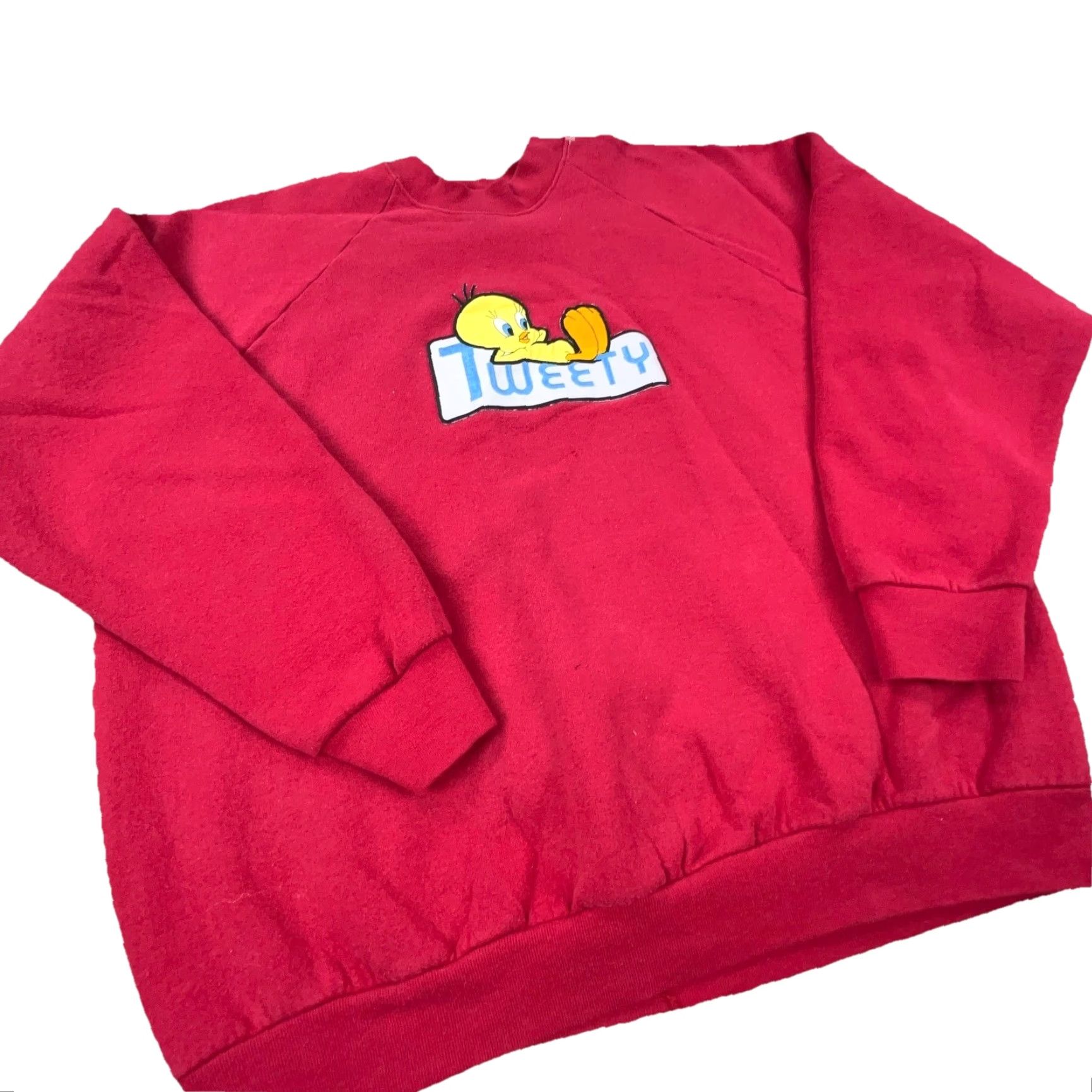 Vintage VINTAGE Looney Tunes Sweatshirt Men XL Crewneck Sweater Tweety Bird USA 90s 36* Size US XL / EU 56 / 4 - 4 Thumbnail