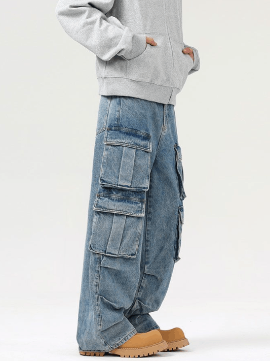 Japanese Brand × Jean American retro multi-pocket loose cargo baggy jeans Size US 32 / EU 48 - 4 Thumbnail