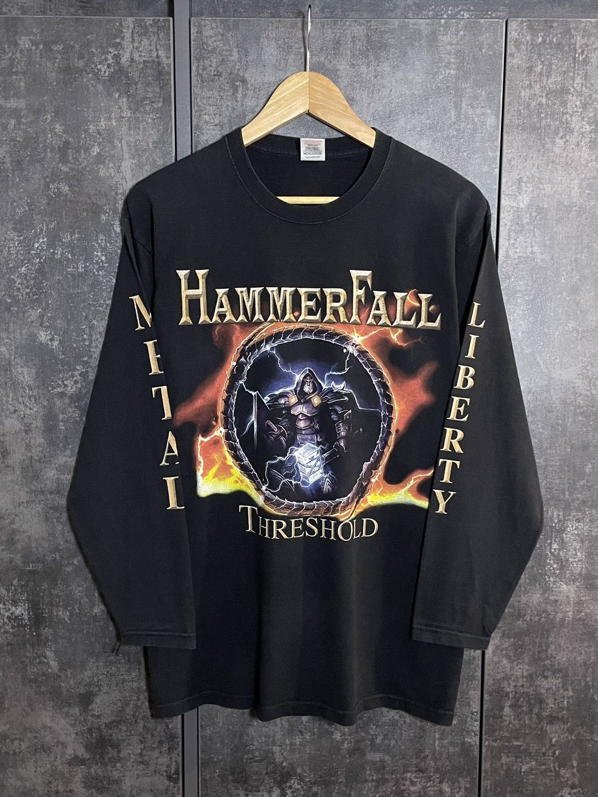 Band Tees Vintage Hammerfall Treshold Metal Long Sleeve NIN Oasis Size US M / EU 48-50 / 2 - 2 Thumbnail
