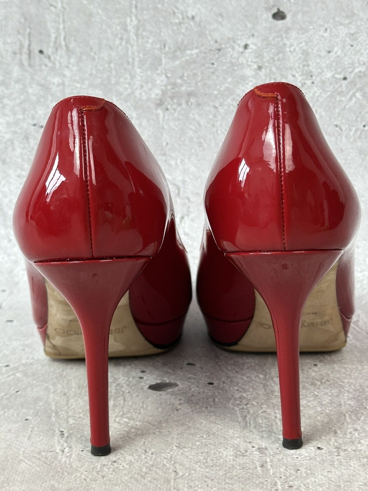 Jimmy Choo Jimmy Choo Made in Italy Patent Leather Red Heels With Box Size US 6 / IT 36 - 19 Thumbnail