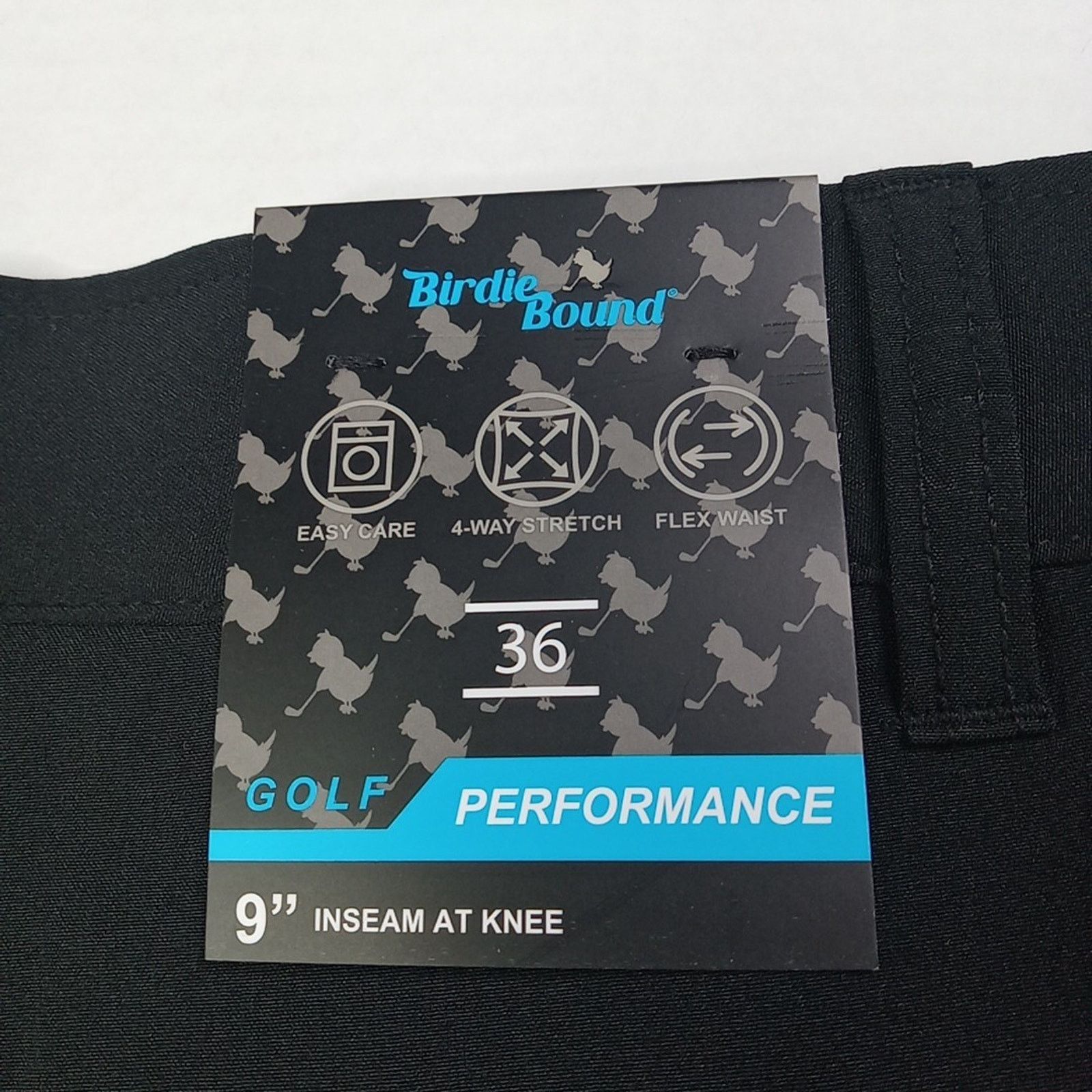 Other Birdie Bound Cargo Shorts Mens 36x9 Black Stretch Flex Waist Size US 36 / EU 52 - 6 Thumbnail
