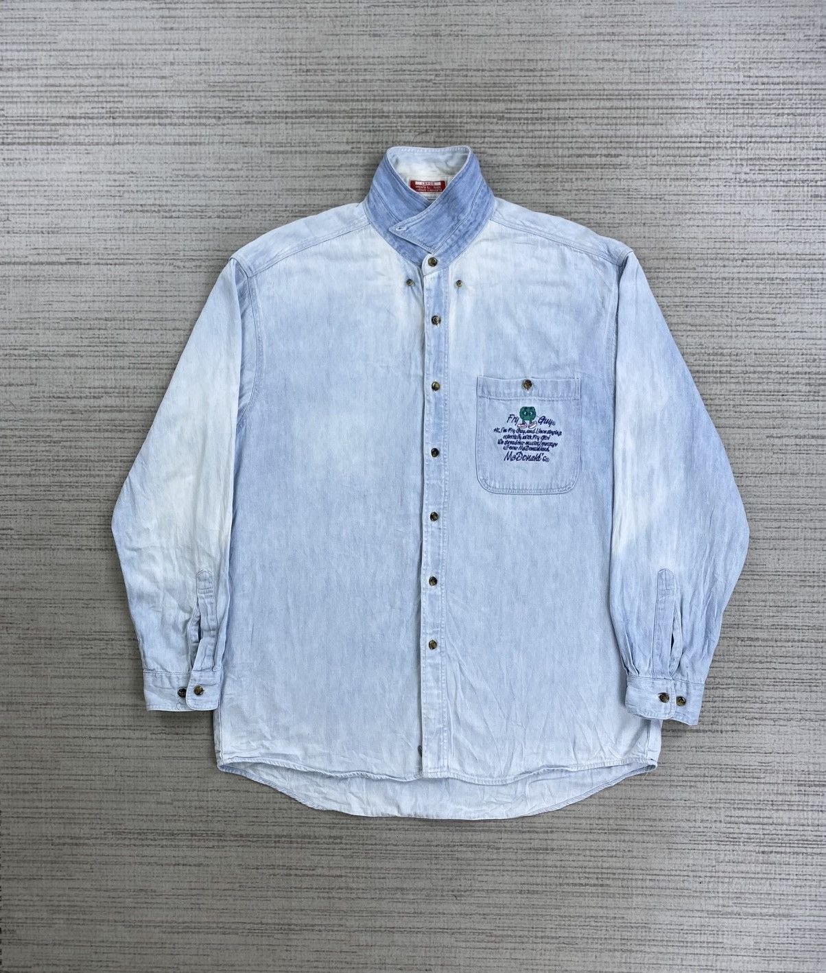 Vintage Vintage 80s Mcdonald’s Light Blue Buttoned Jacket Size US M / EU 48-50 / 2 - 5 Thumbnail