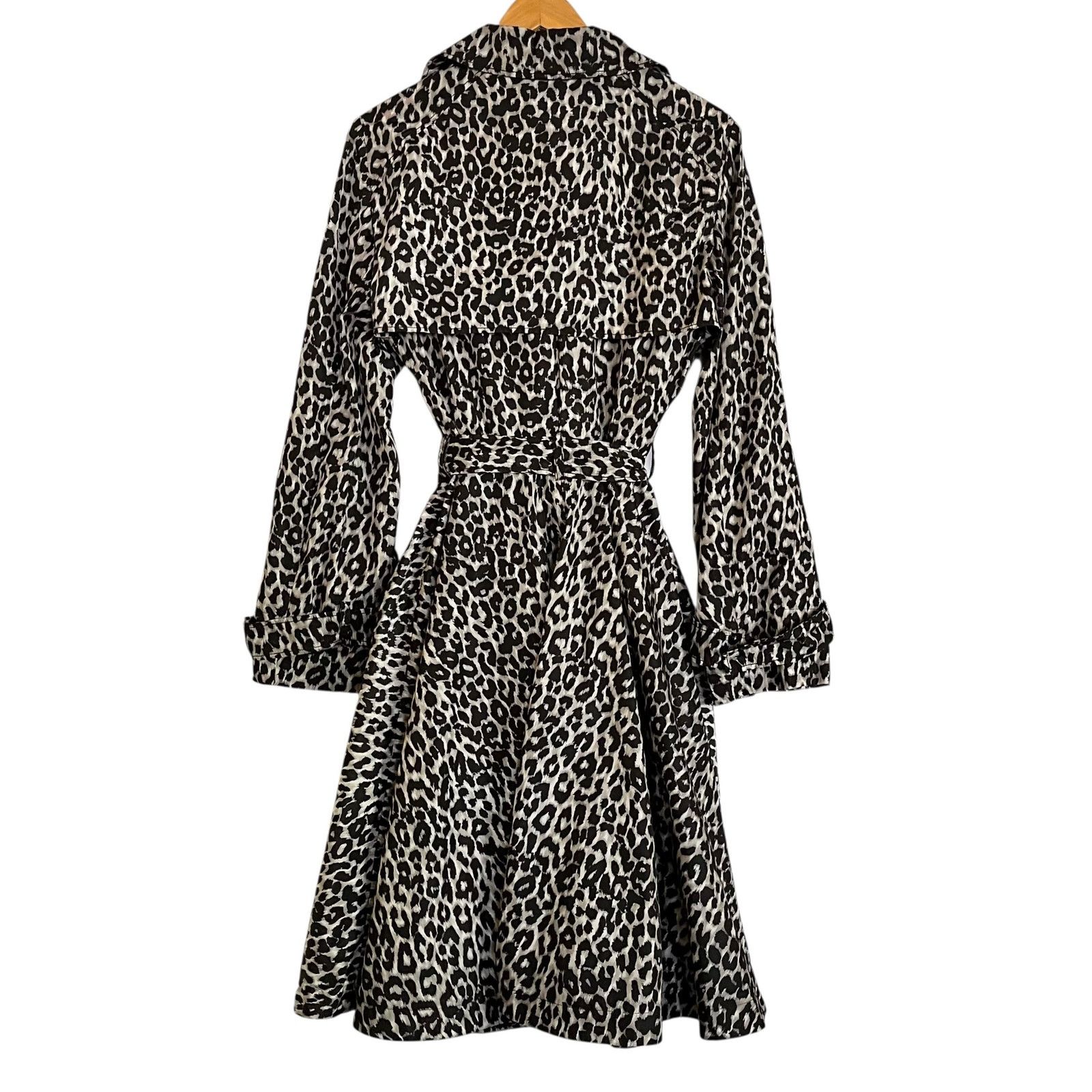 PAULE KA Paule Ka Leopard Print Technical Cotton Women's Trench Coat Size XL / US 12-14 / IT 48-50 - 3 Thumbnail