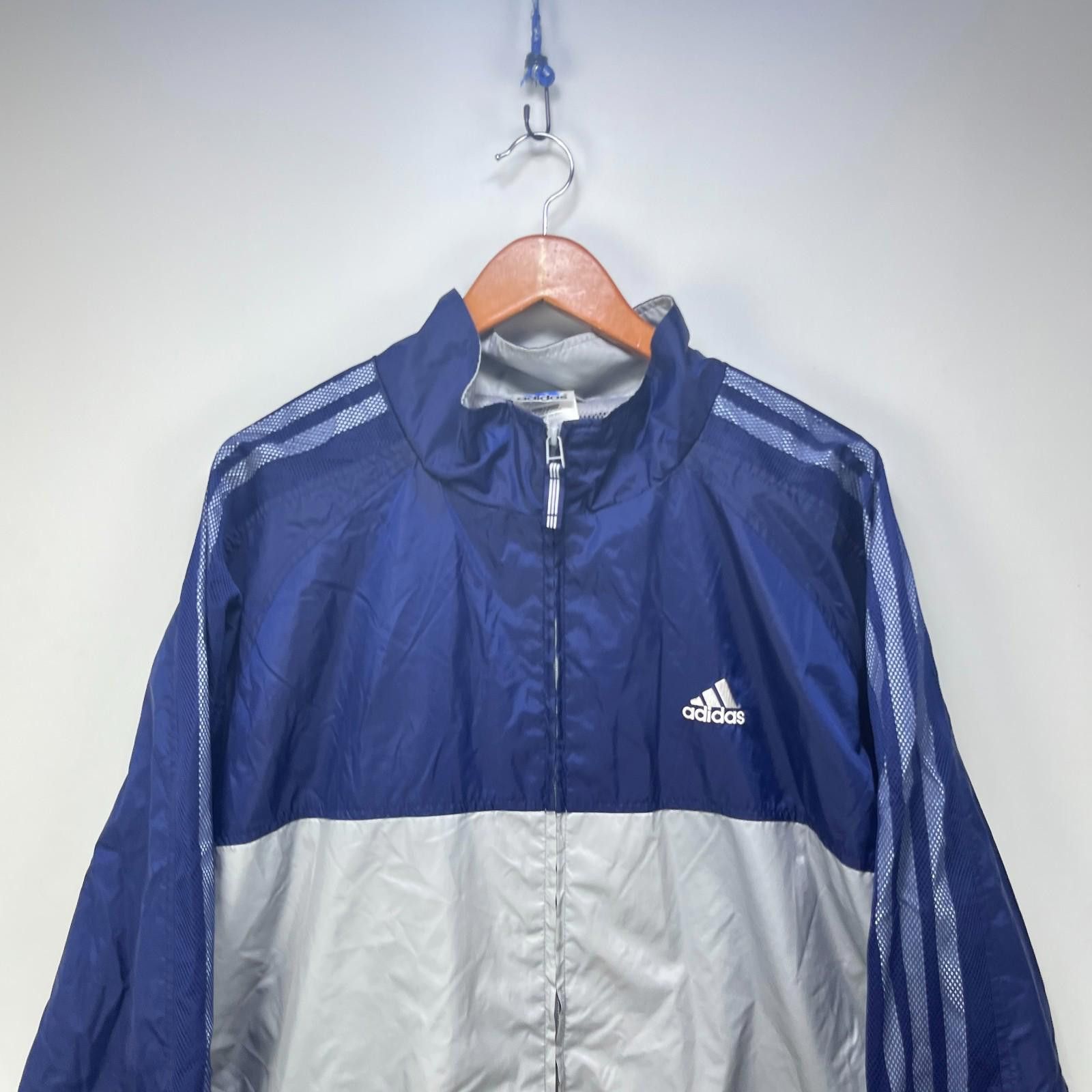 Adidas Vintage 90s Adidas Full Zip Windbreaker Jacket 2XL Size US XXL / EU 58 / 5 - 2 Thumbnail