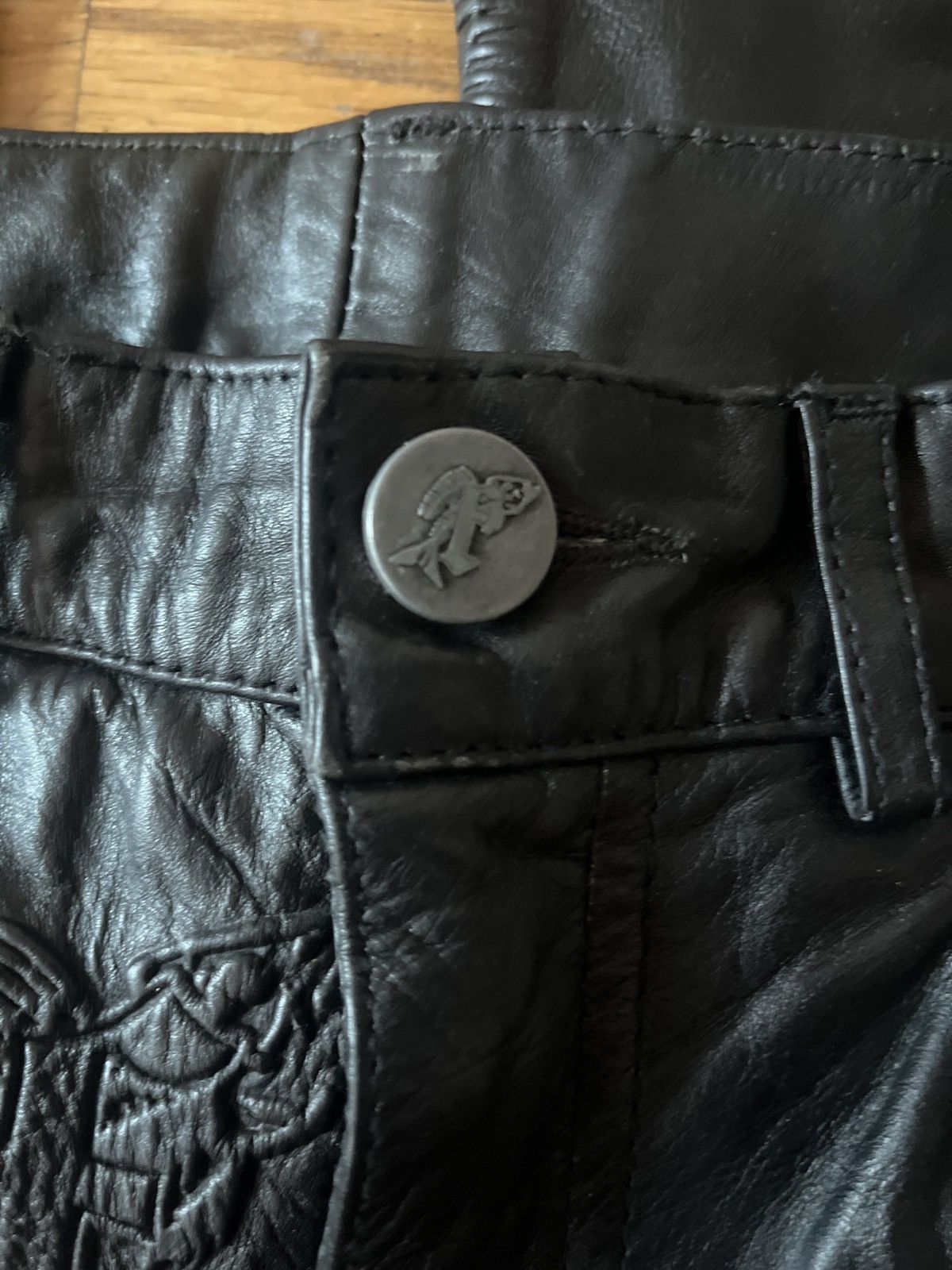 Other Fishscale Black Leather Pants Size US 28 / EU 44 - 1 Thumbnail