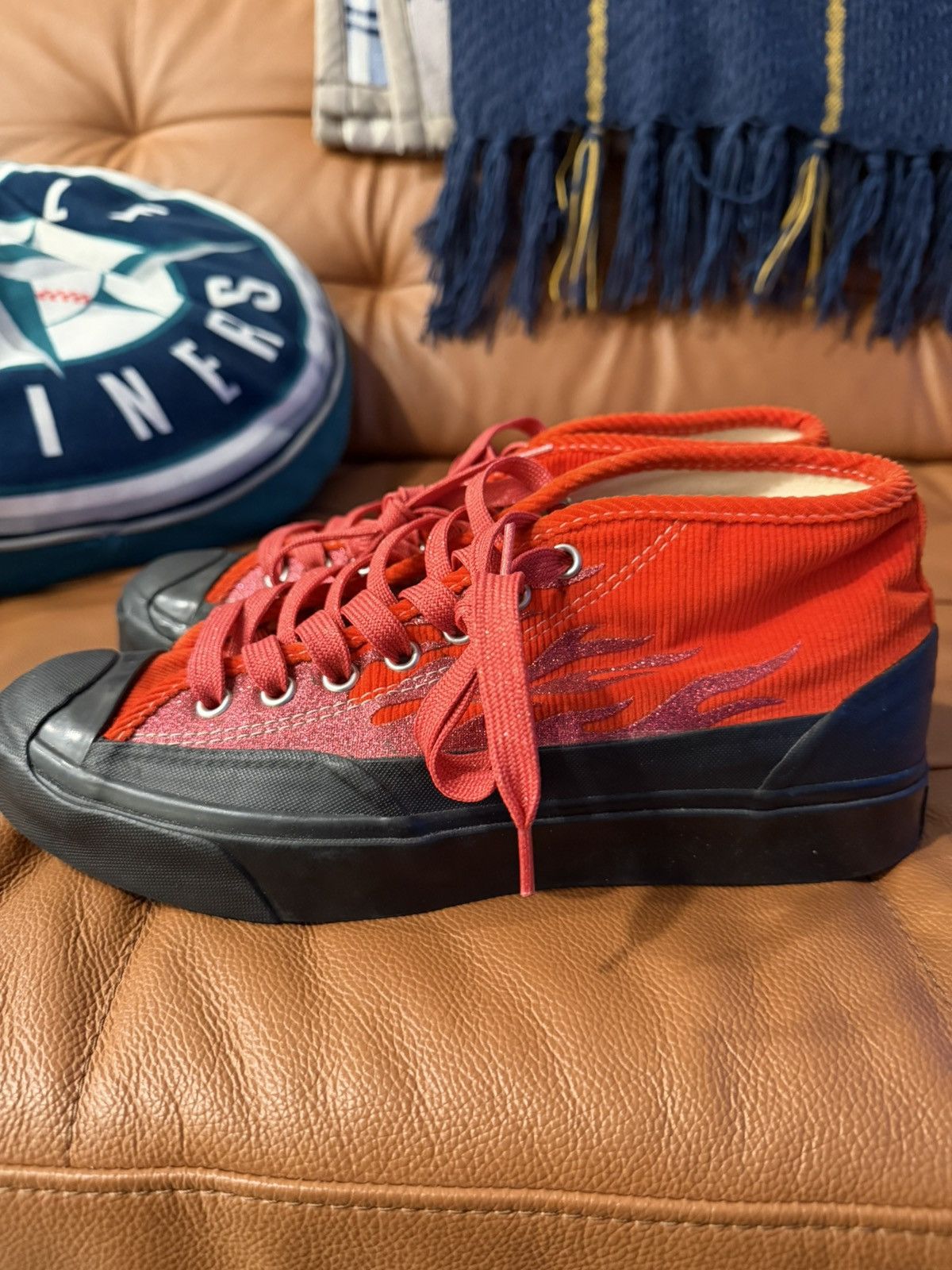 Converse Converse Jack Purcell Chukk ASAP Nast Tomato Flame Corduroy Size US 8 / EU 41 - 3 Thumbnail