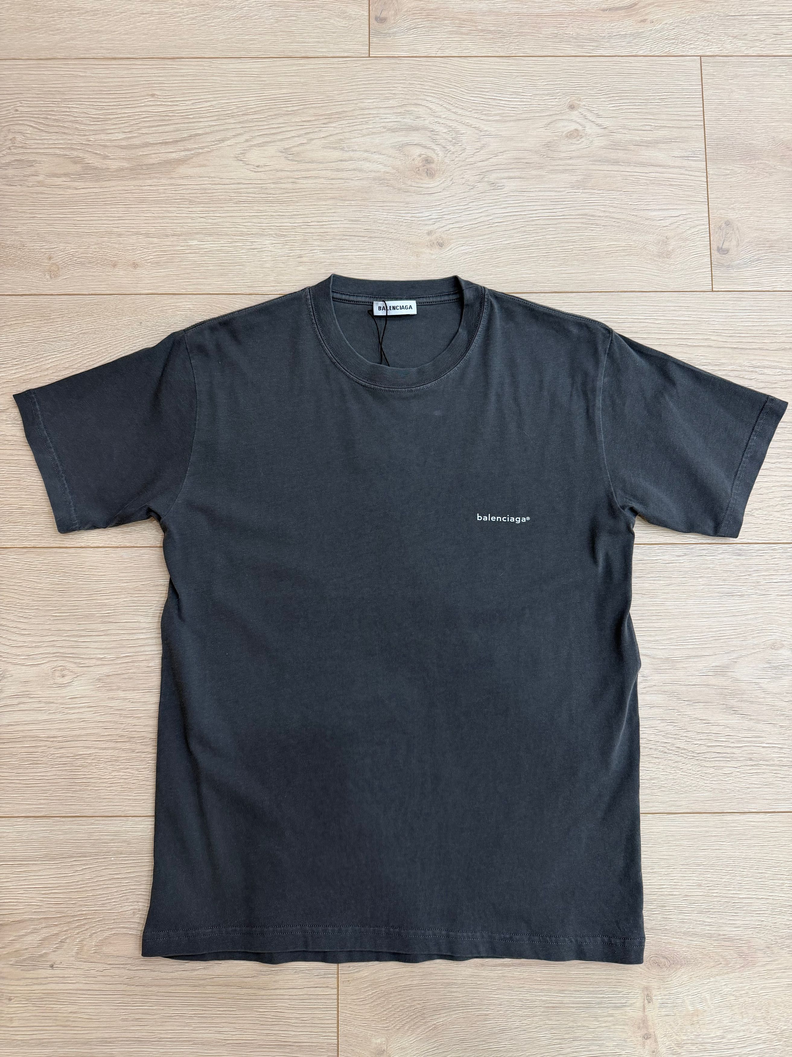 Balenciaga Archetype 2017 Dark Logo Short Sleeve Tee T-Shirt Medium Size M / US 6-8 / IT 42-44 - 2 Thumbnail