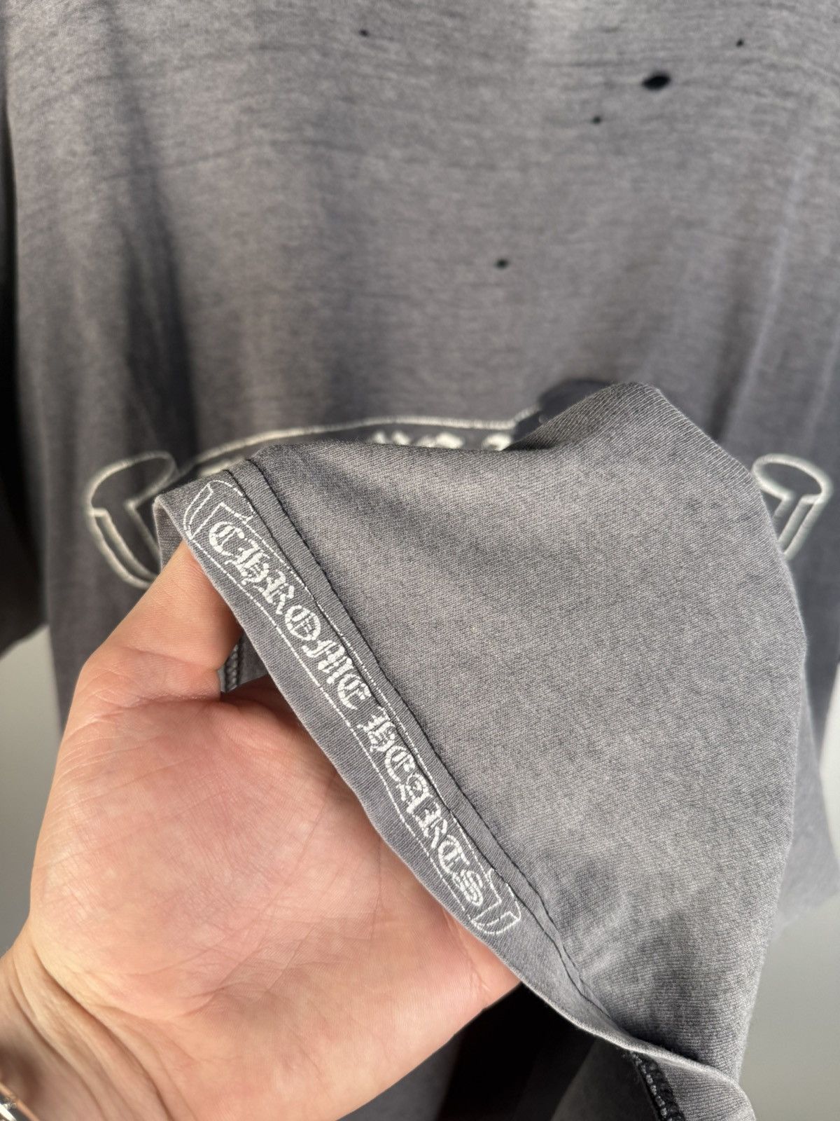 Chrome Hearts ULTIMATE VINTAGE CHROME⛓️90s THRASHED & SUNFADED LOGO POCKET Size US L / EU 52-54 / 3 - 17 Thumbnail