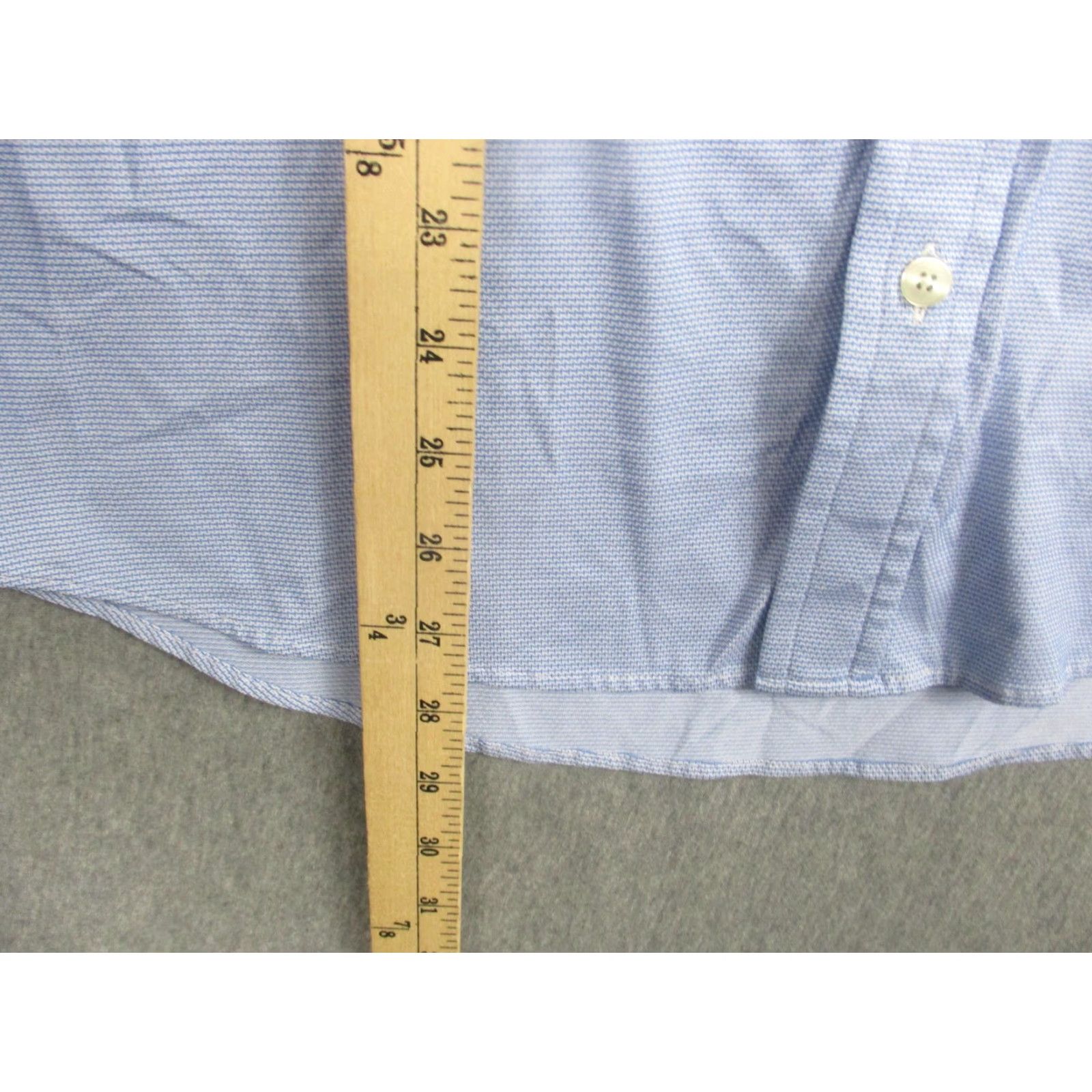 Rhone Rhone Mens Dress Shirt Long Sleeve Blue Geometric Stretch Portugal Size 40R - 5 Thumbnail