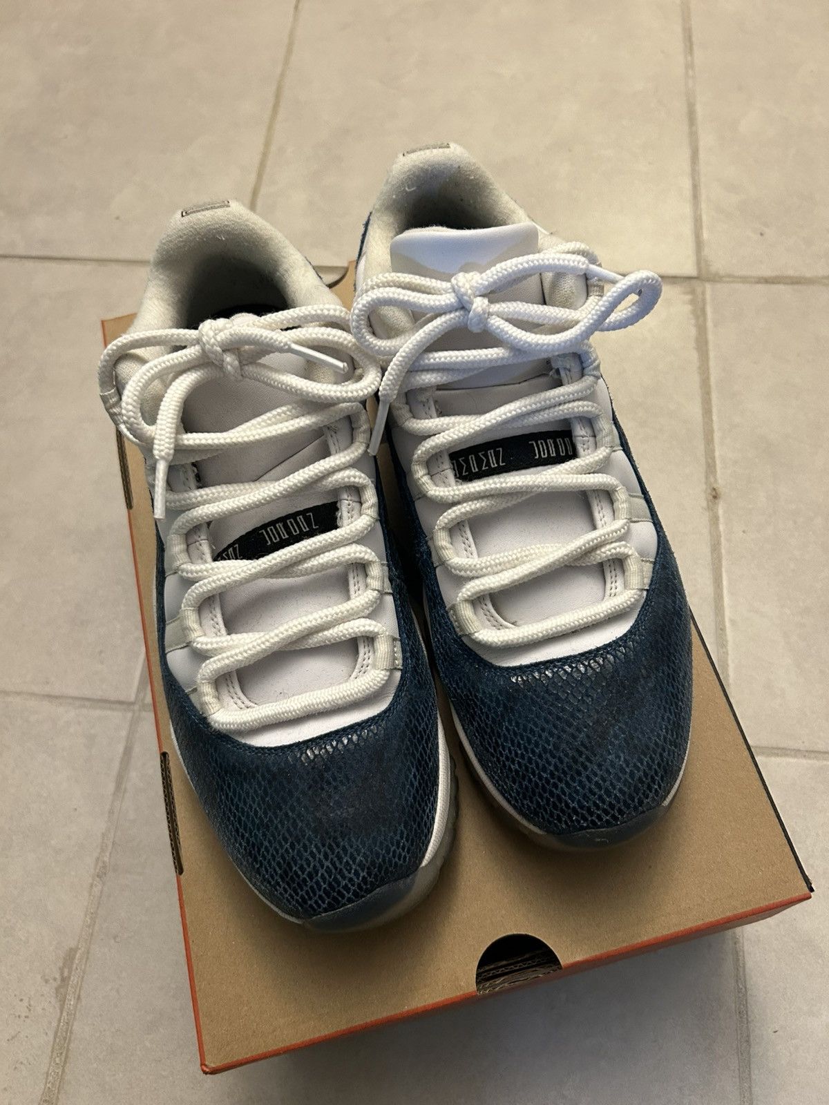 Jordan 11 Low Retro Navy Snakeskin