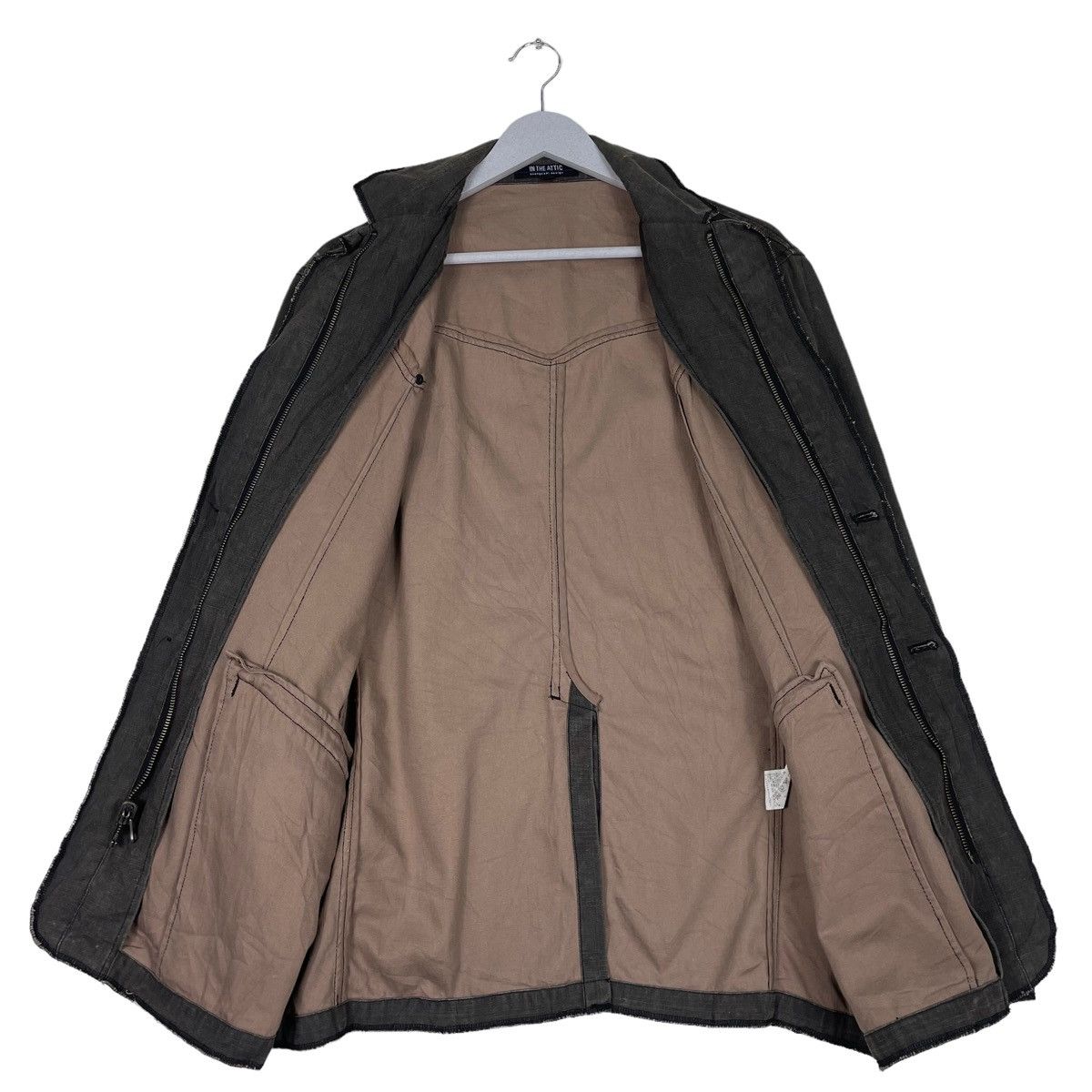 In The Attic × Japanese Brand × Tornado Mart 💥IN THE ATTIC BUTTON CHORE DYED GREY JACKET Size US L / EU 52-54 / 3 - 10 Thumbnail