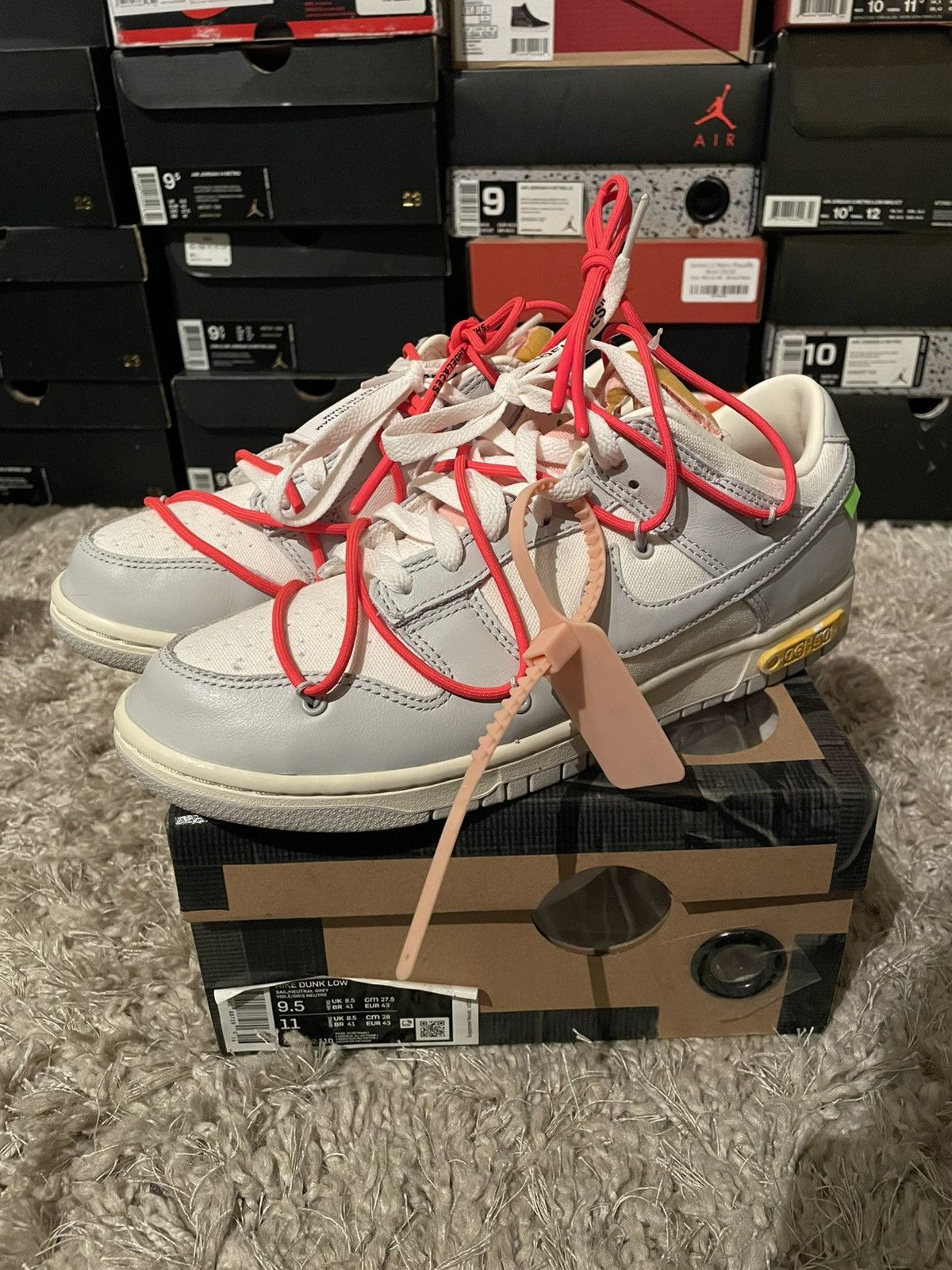 Nike × Off-White Off White x Nike Dunk Low Lot 6 Size US 9.5 / EU 42-43 - 1 Thumbnail