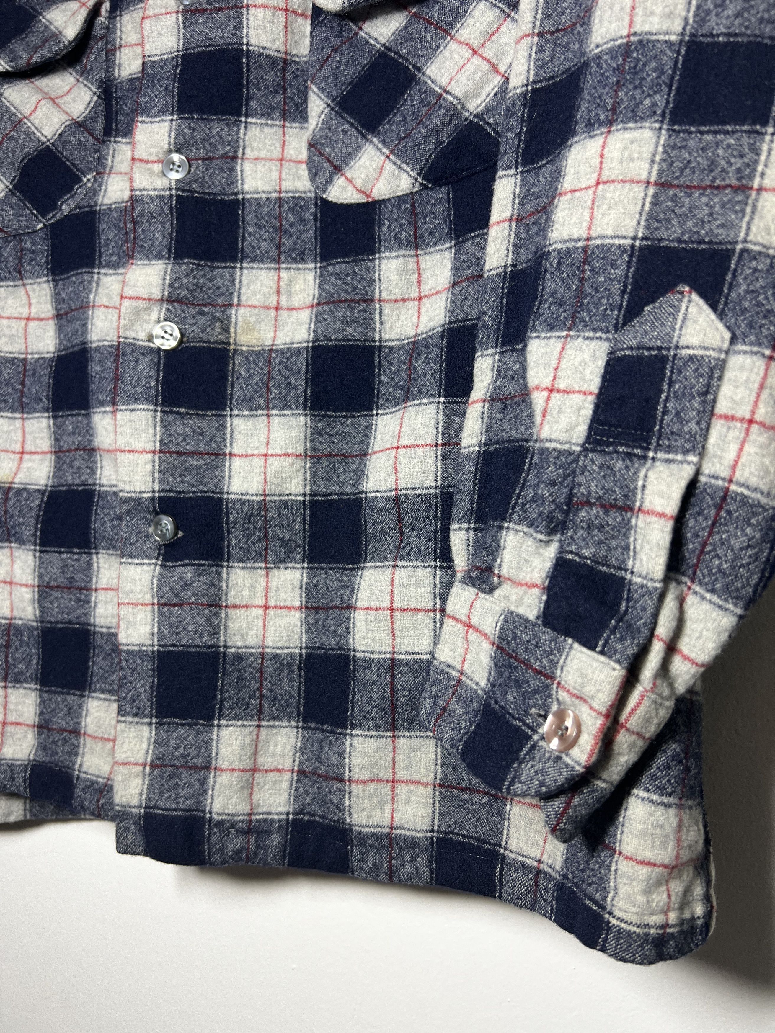 Pendleton × Vintage Vintage 1960's Pendleton Red White and Blue Wool Shirt Size US L / EU 52-54 / 3 - 5 Thumbnail