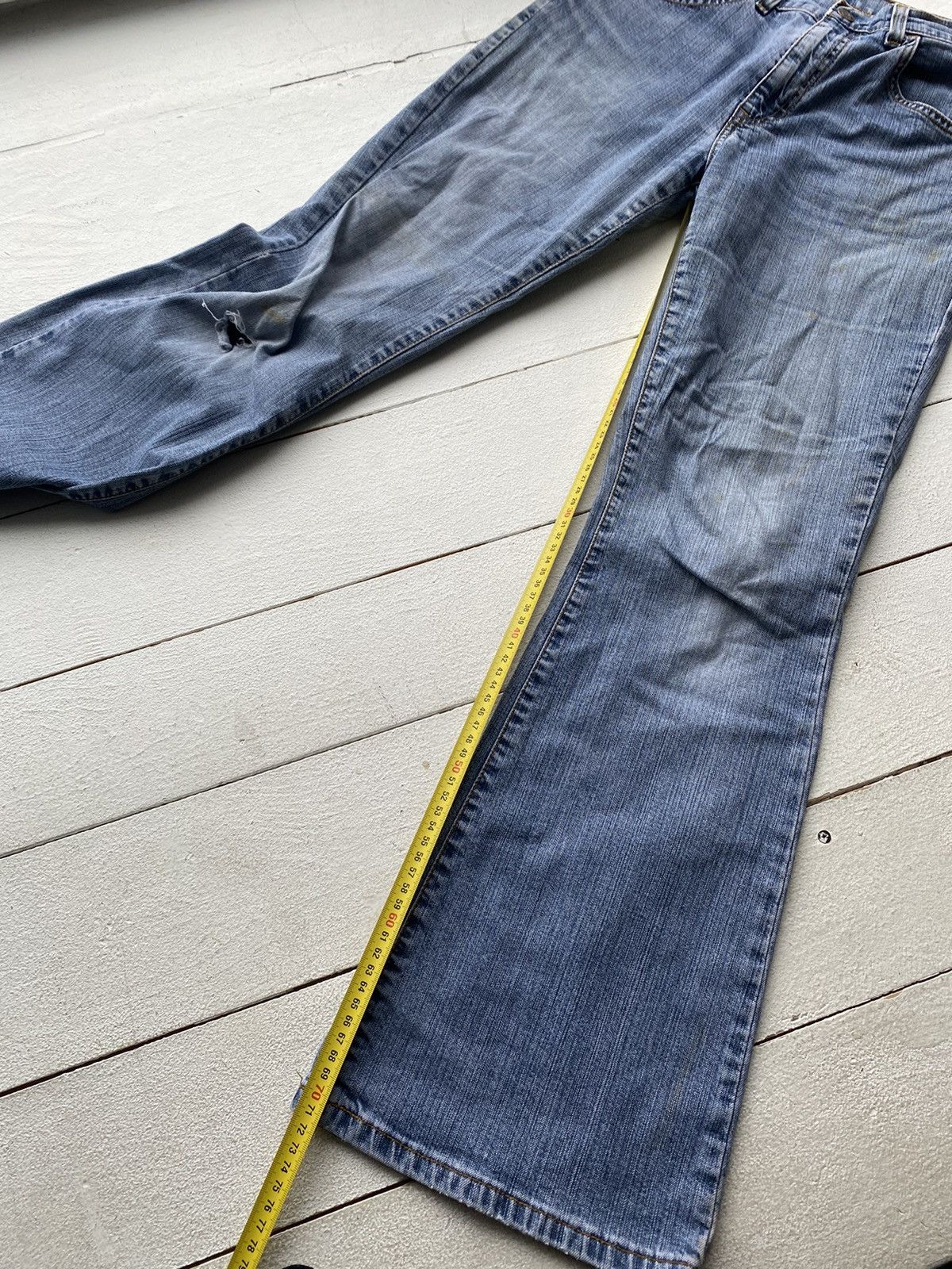 Levi's × Vintage 90s Levis Flare Bell Bottom 27 Dirty Distressed Womens Jeans Size 27" / US 4 / IT 40 - 11 Thumbnail