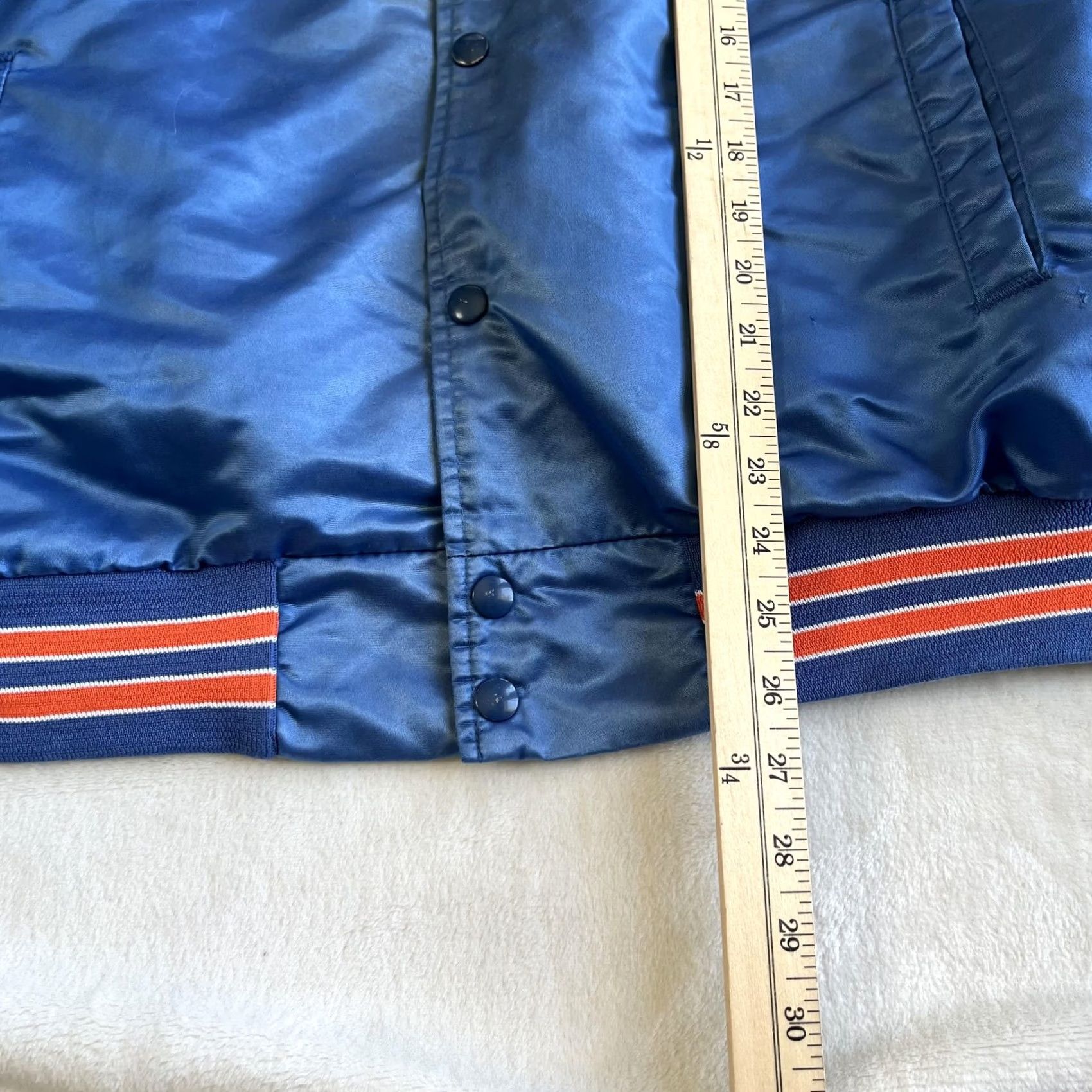 Chalk Line VINTAGE Chalk Line Jacket Mens 2XL Blue Satin Varsity Bomber USA Made Size US XXL / EU 58 / 5 - 6 Thumbnail
