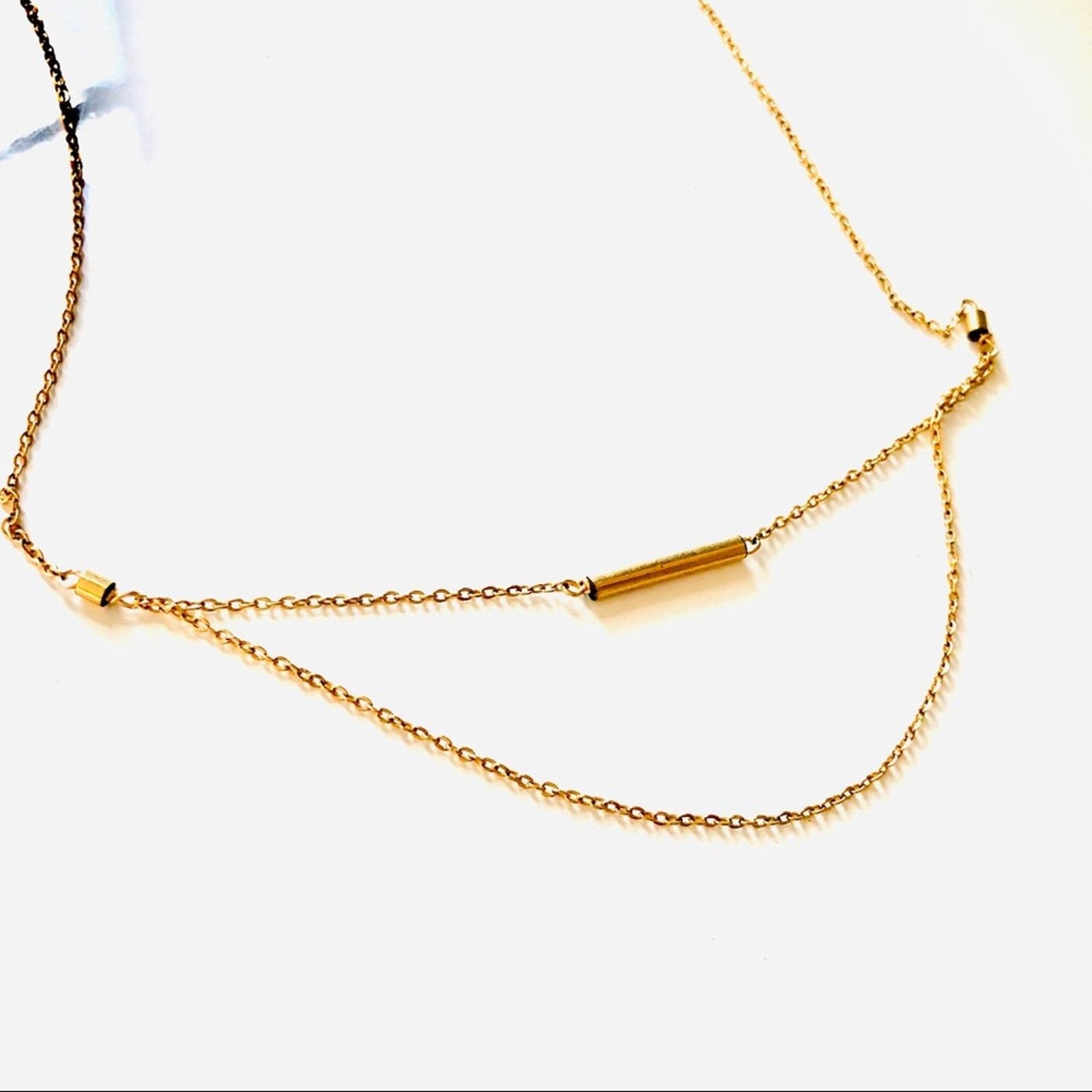 Nordstrom NEW NORDSTROM 18kt Gold Fill Chain Dainty Necklace Jewelry Size ONE SIZE - 1 Thumbnail