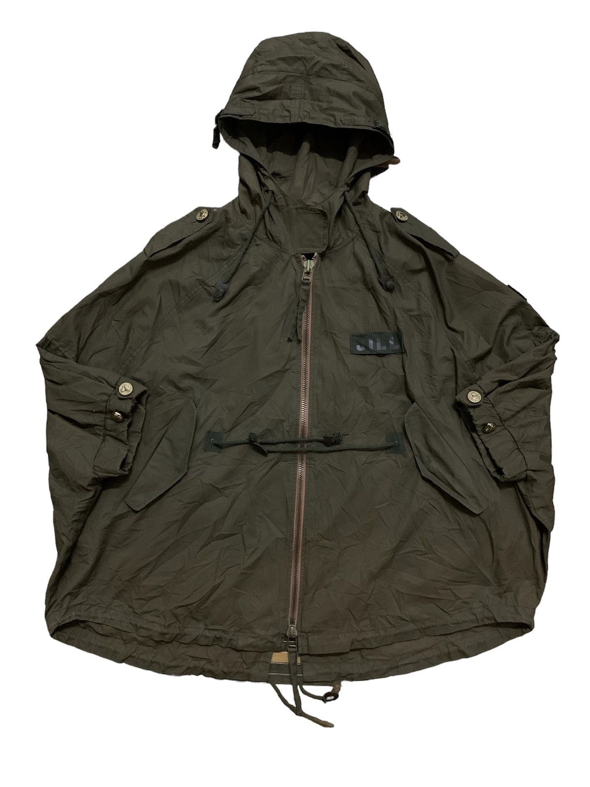Jil Stuart 💥Vtg Jill Stuart Military Poncho Hoodie Size ONE SIZE - 1 Thumbnail