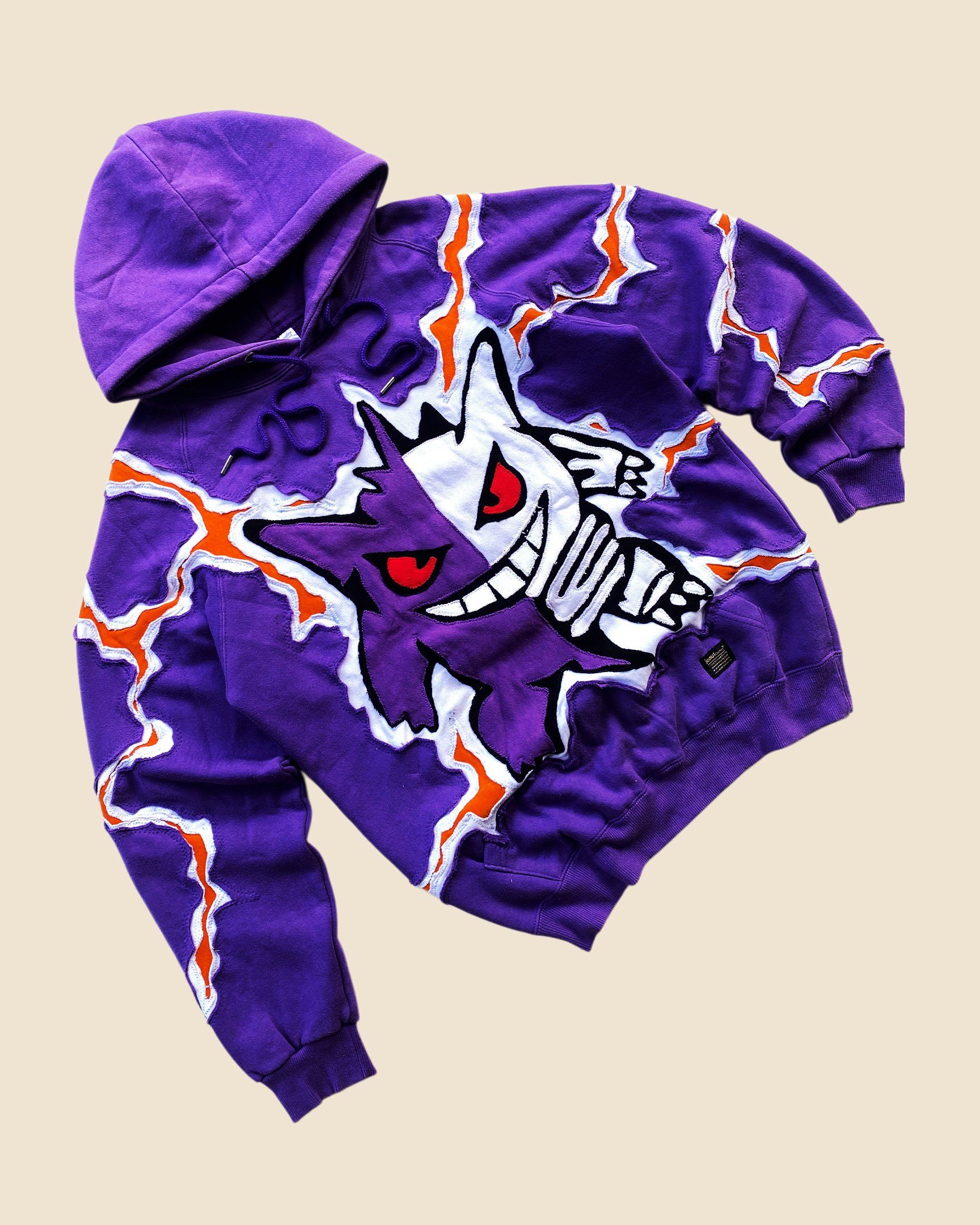 Handmade × Pokemon 1 OF 1 REWORKED GENGAR HALF SKELETON HOODIE SIZE M/L Size US L / EU 52-54 / 3 - 2 Thumbnail